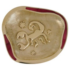 Scorpio Trinket Tray in Brass with Semi Precious, Viya by Vikram Goyal