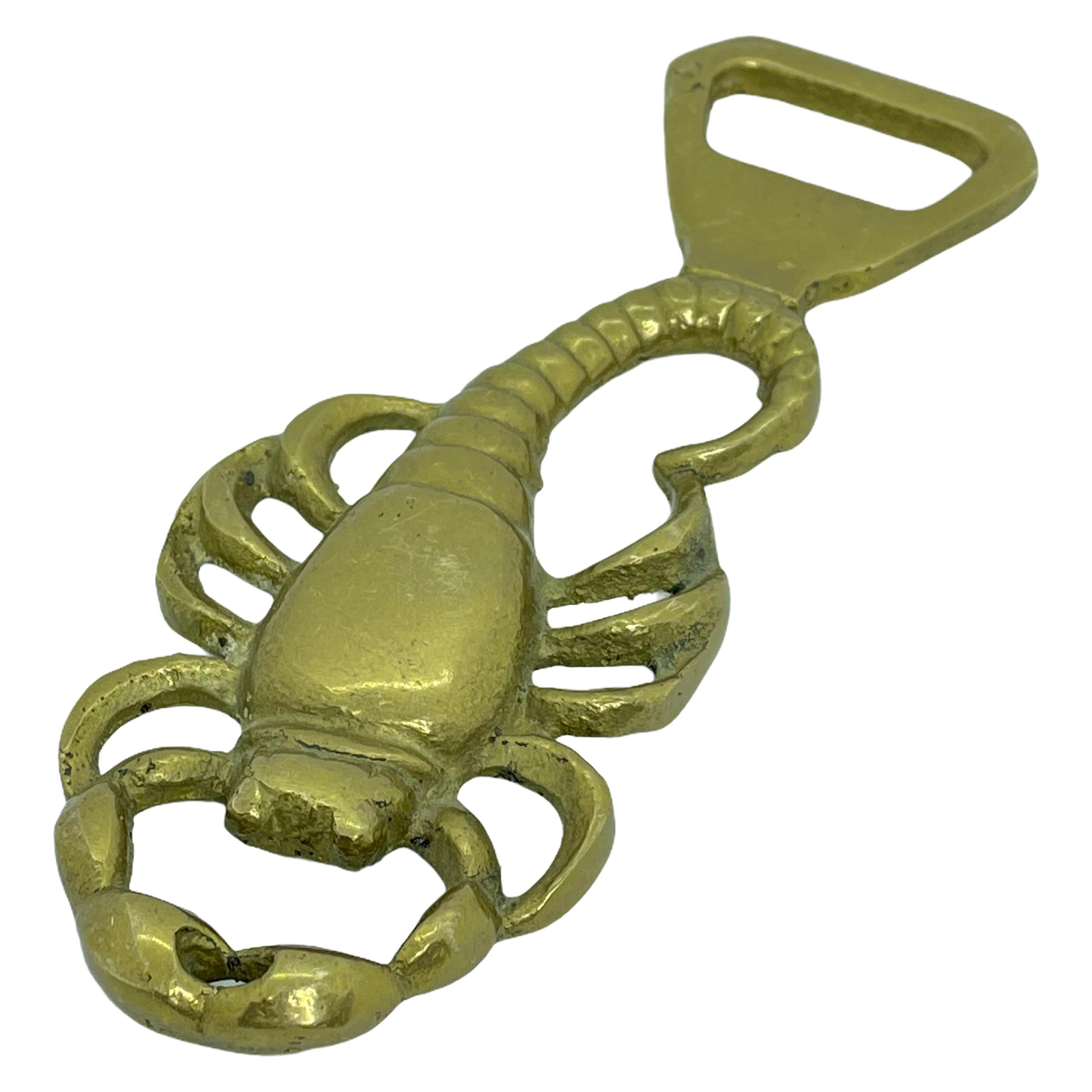 Scorpio Vintage Bottle Opener Mid-Century Modern Metal Breweriana Barware