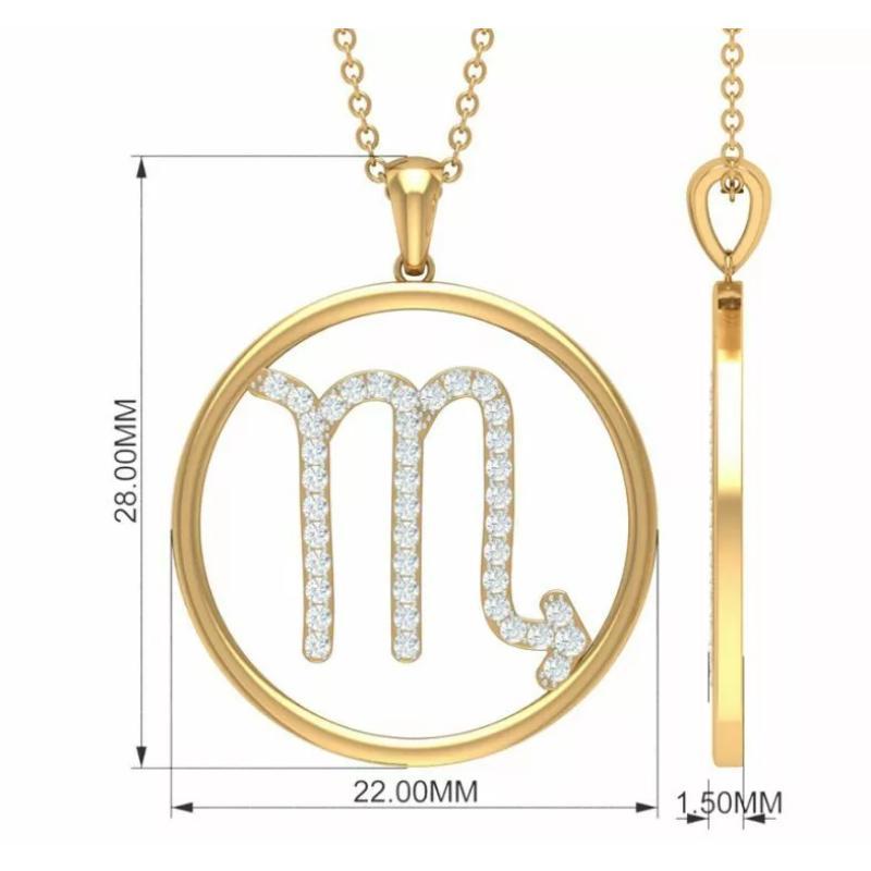 Collier du signe du Scorpion Collier d'astrologie du Zodiac Pendentif du Scorpion en or massif 14k.
Léger, il peut être porté tous les jours

Informations complémentaires :
Condit : Nouveau sans étiquette : Un article neuf, non utilisé et non porté
