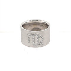 VIRGO Zodiac Diamond White Gold Ring