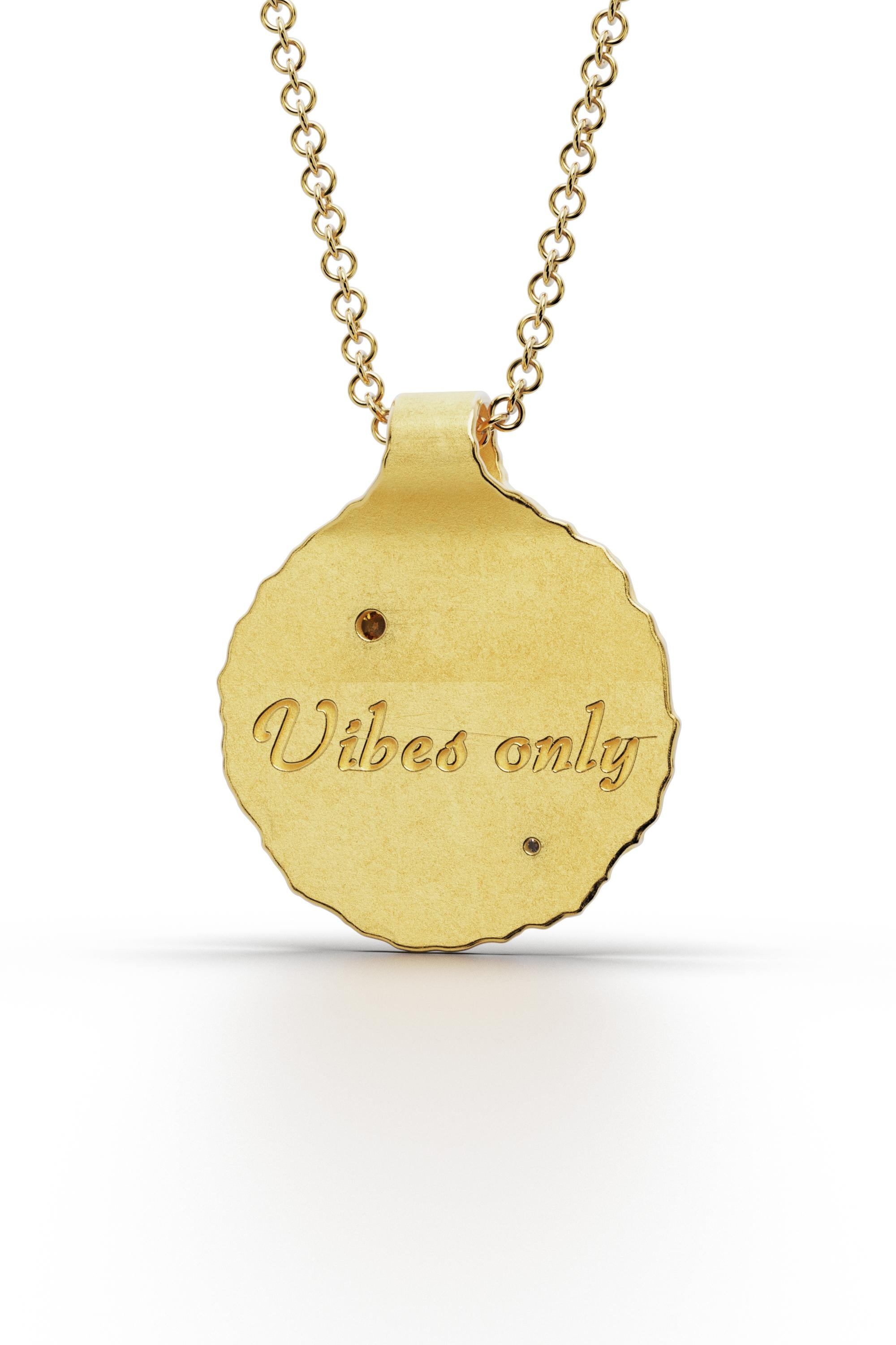 Women's Scorpio Zodiac Pendant – 18K Solid Gold  Astrology Necklace  Oltremare Gioielli For Sale