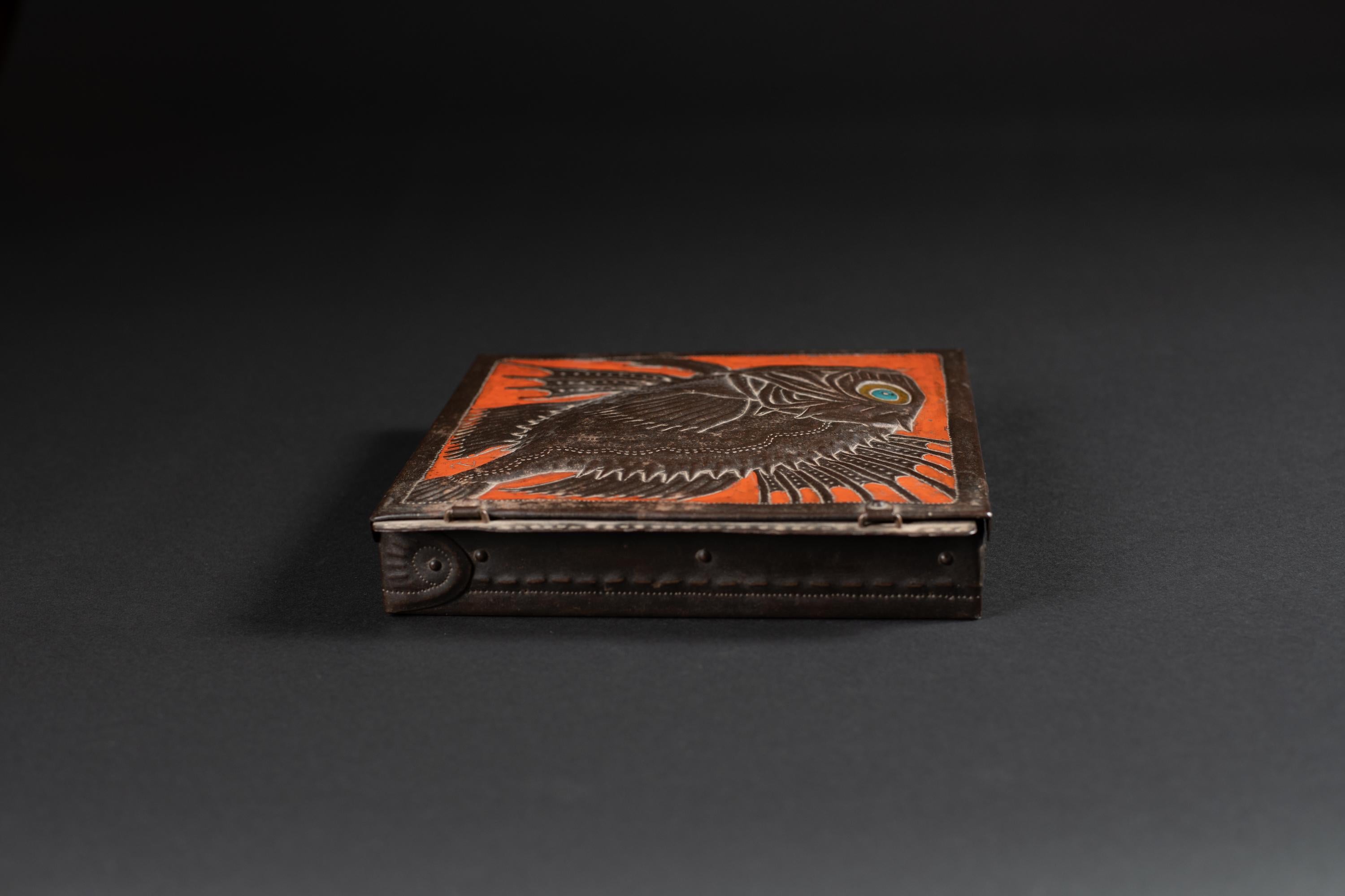 Art Nouveau Scorpion Fish Repoussé Box by Alfred Daguet In Good Condition For Sale In Chicago, US