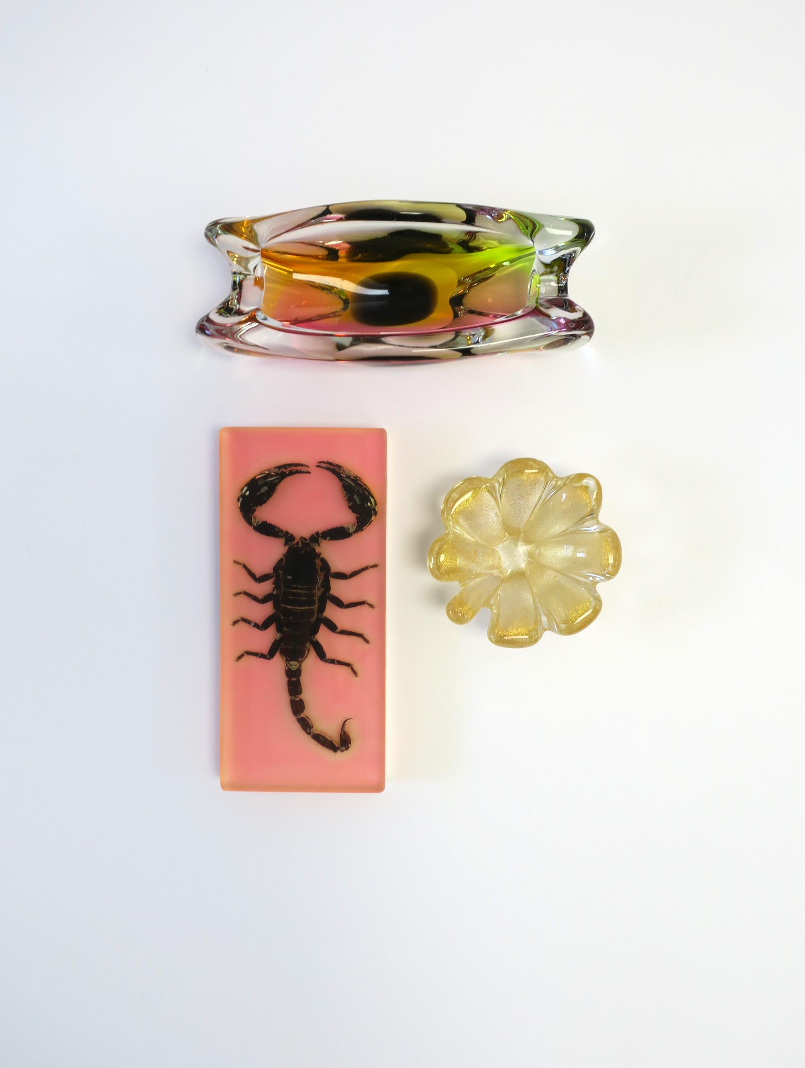 Scorpion Scorpio Encased in Pink Acrylic Lucite, circa 1970s In Good Condition In New York, NY