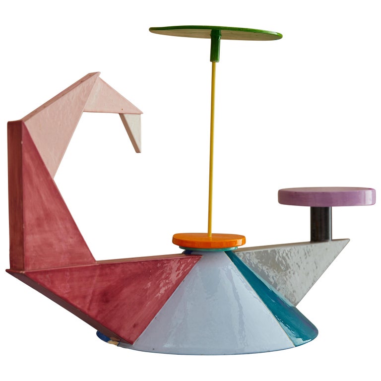 'Scorpion Teapot' Ceramic Teapot by Peter Shire, 1982 For Sale at 1stDibs