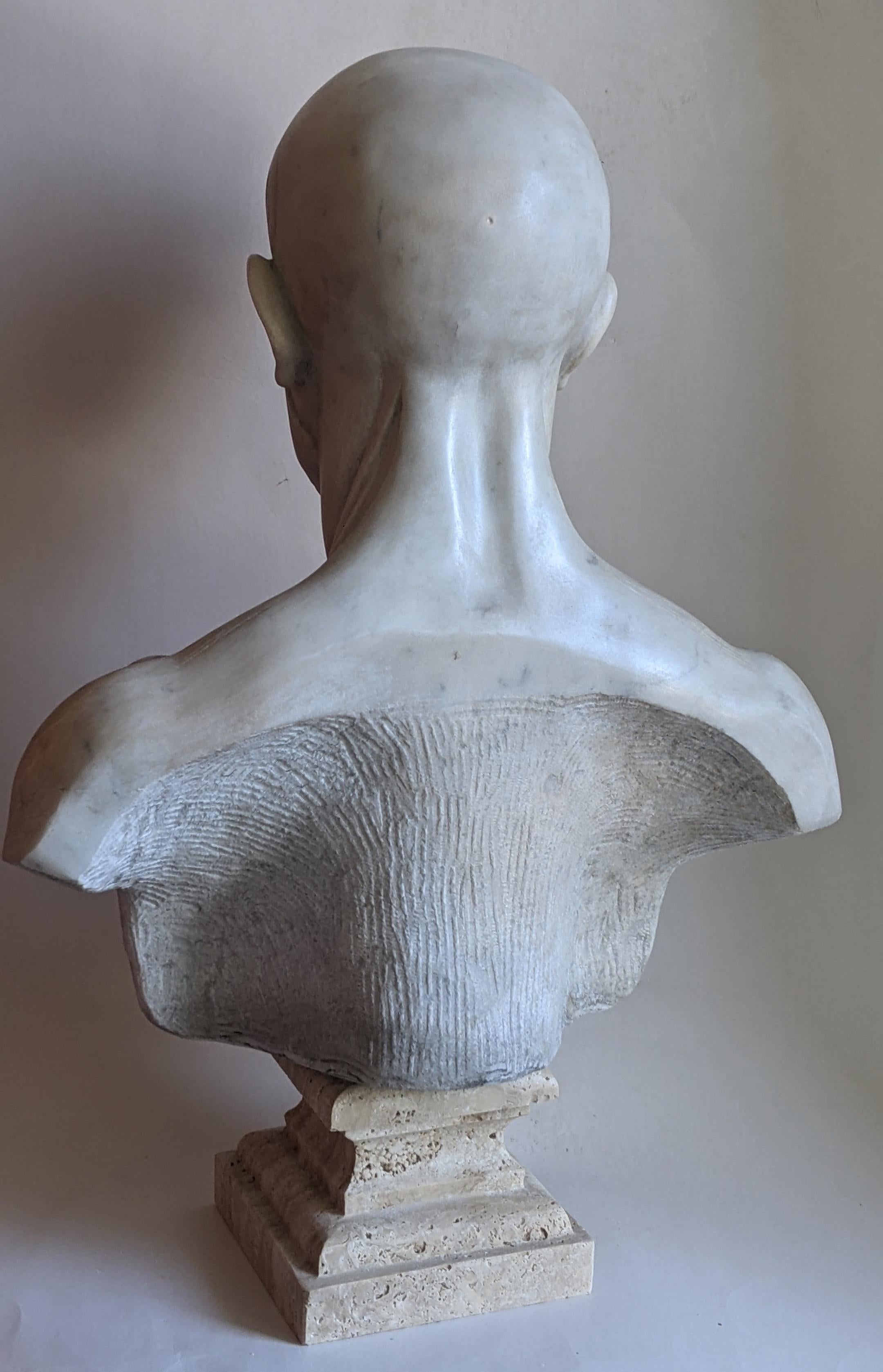 Fait main écorché -anatomique -sculpture sur marbre blanc de Carrare -fabriqué en Italie en vente