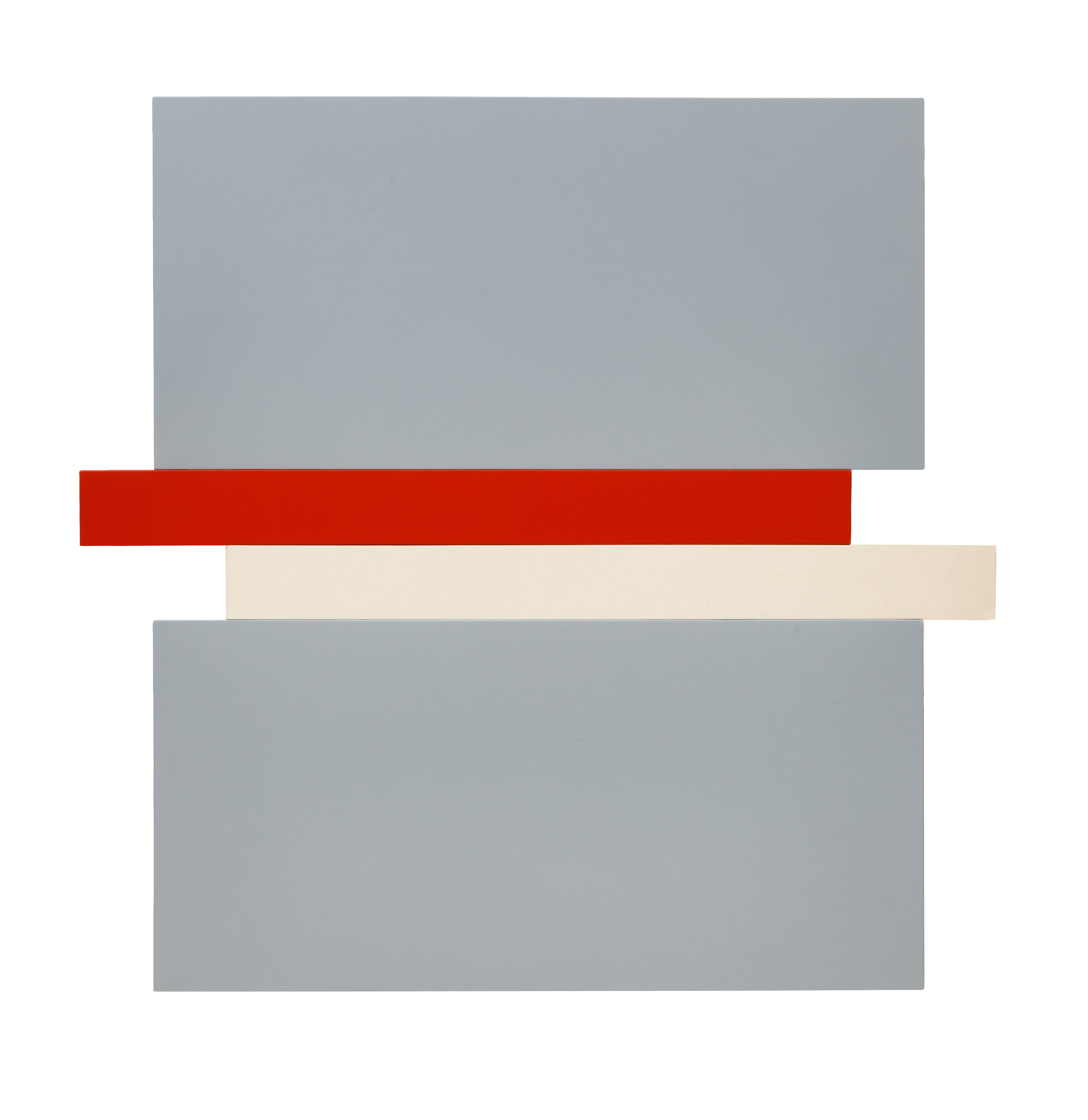 Compression - gris, rouge, toile