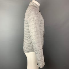 SCOTCH AND SODA Easy Wear Size S Grey Quilted Polyester Blend Jacket