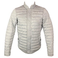 SCOTCH AND SODA Easy Wear Size S Grey Quilted Polyester Blend Jacket