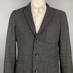 SCOTCH AND SODA Size 44 Black & White Wool / Polyester Sport Coat