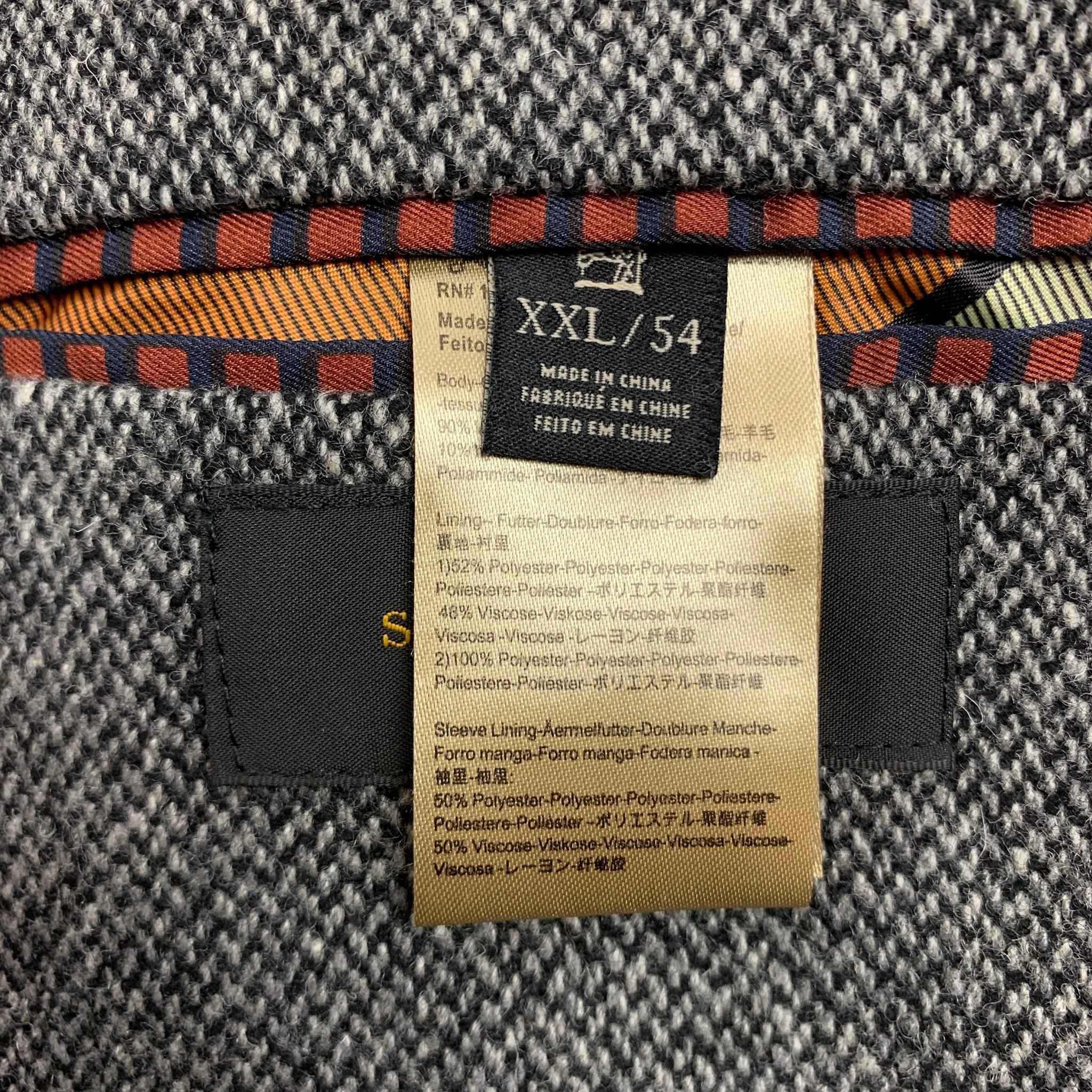 SCOTCH AND SODA Size 44 Grey & Black Wool / Nylon Sport Coat 1
