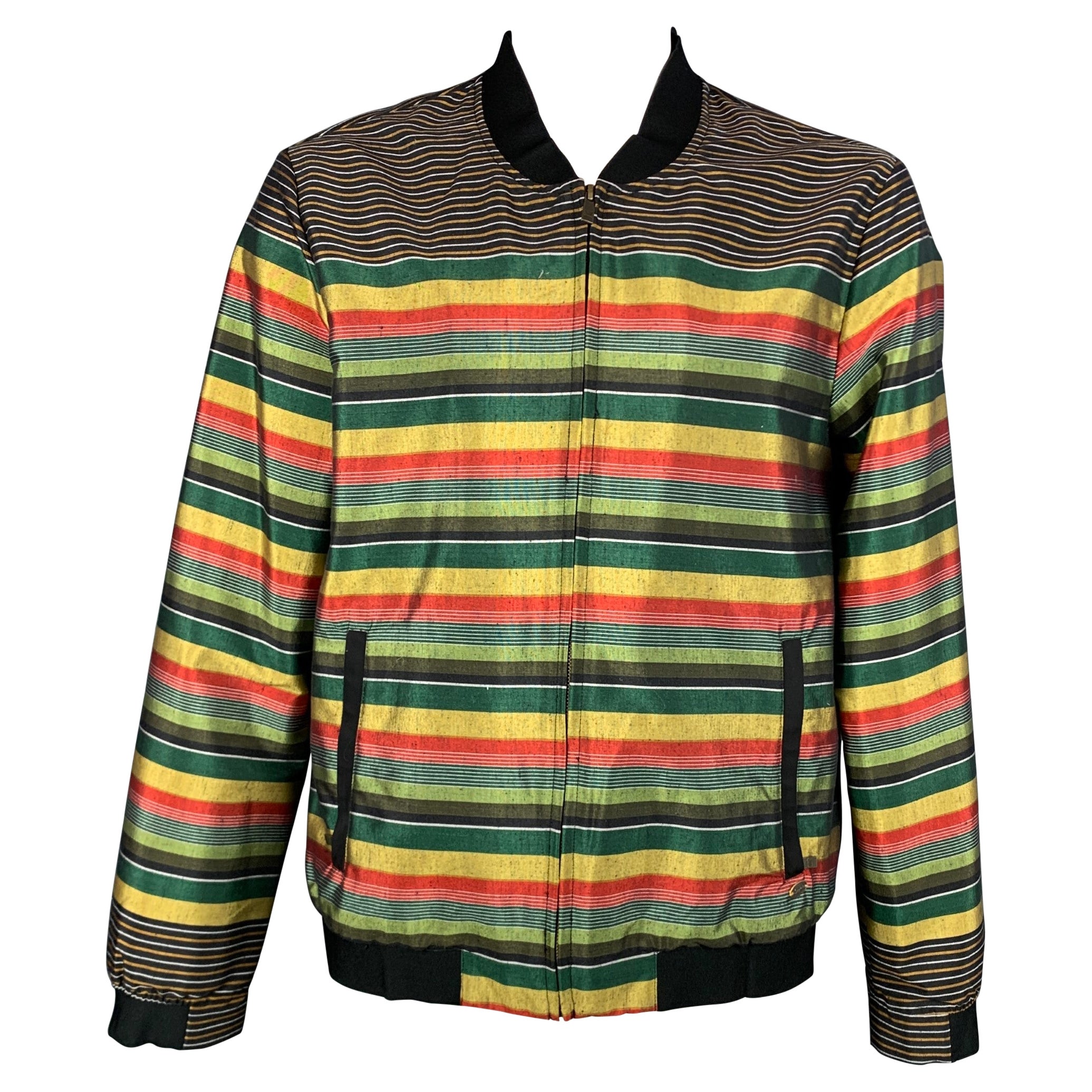 SCOTCH AND SODA Größe XL Mehrfarbig gestreifte Baumwolle/Polyester Bomberjacke