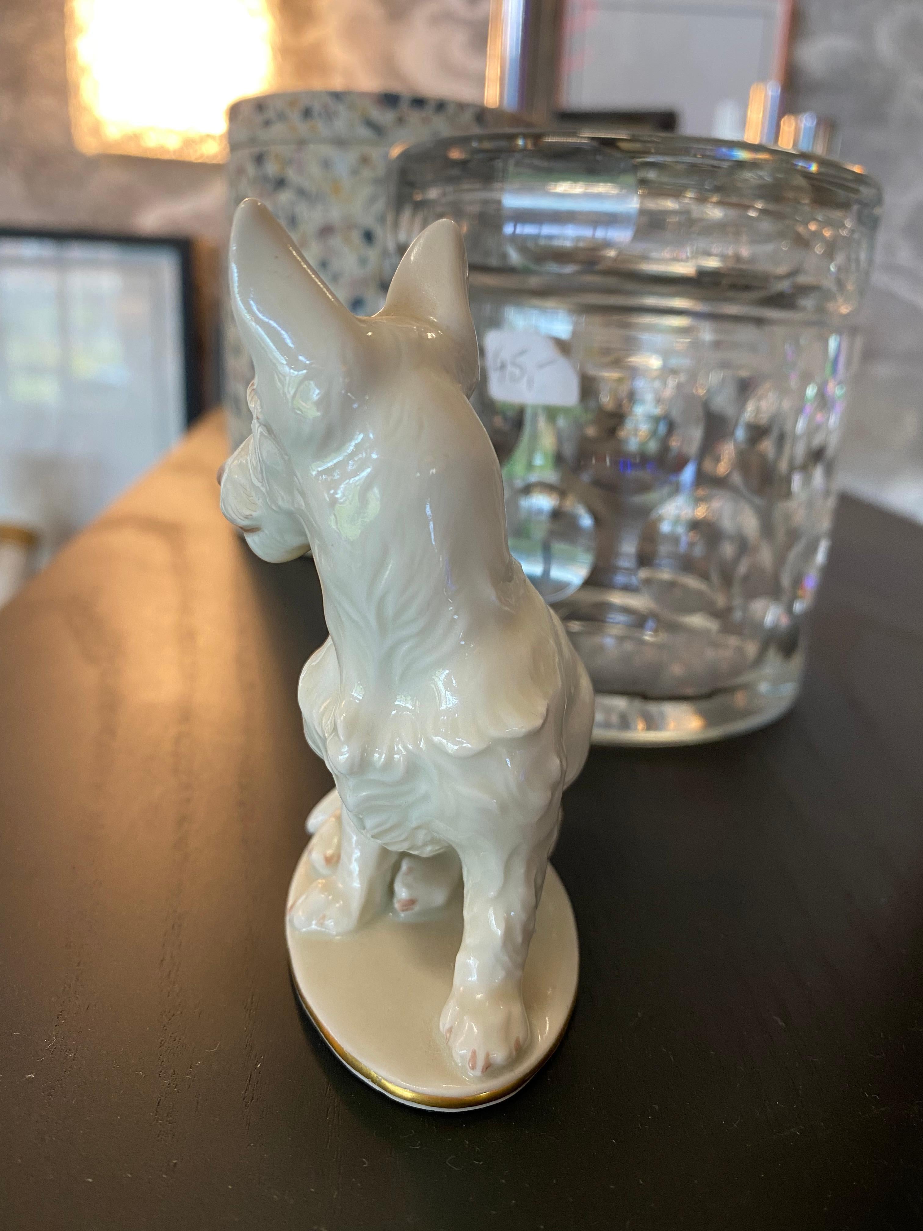 Art Nouveau Scotch Terrier Made of Porcelain by Rosenthal For Sale