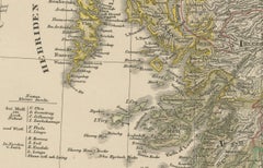 Scotland Map – Highlands, Islands, and Northern England 1858