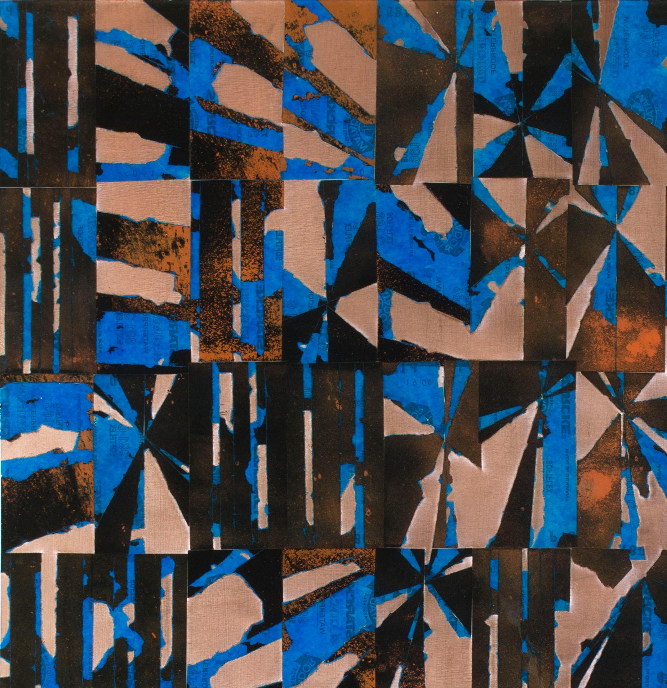 Brickyard Blues - Abstract Mixed Media Art by Scott Andresen