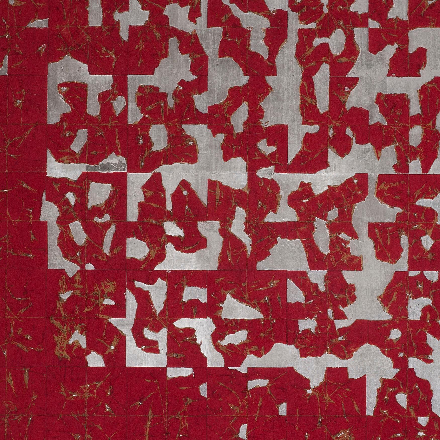 Fissure - Red Abstract Painting by Scott Andresen