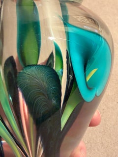 Scott Bayless for Lotton Art Glass Cala Lilly Art Glass Paperweight Vase
