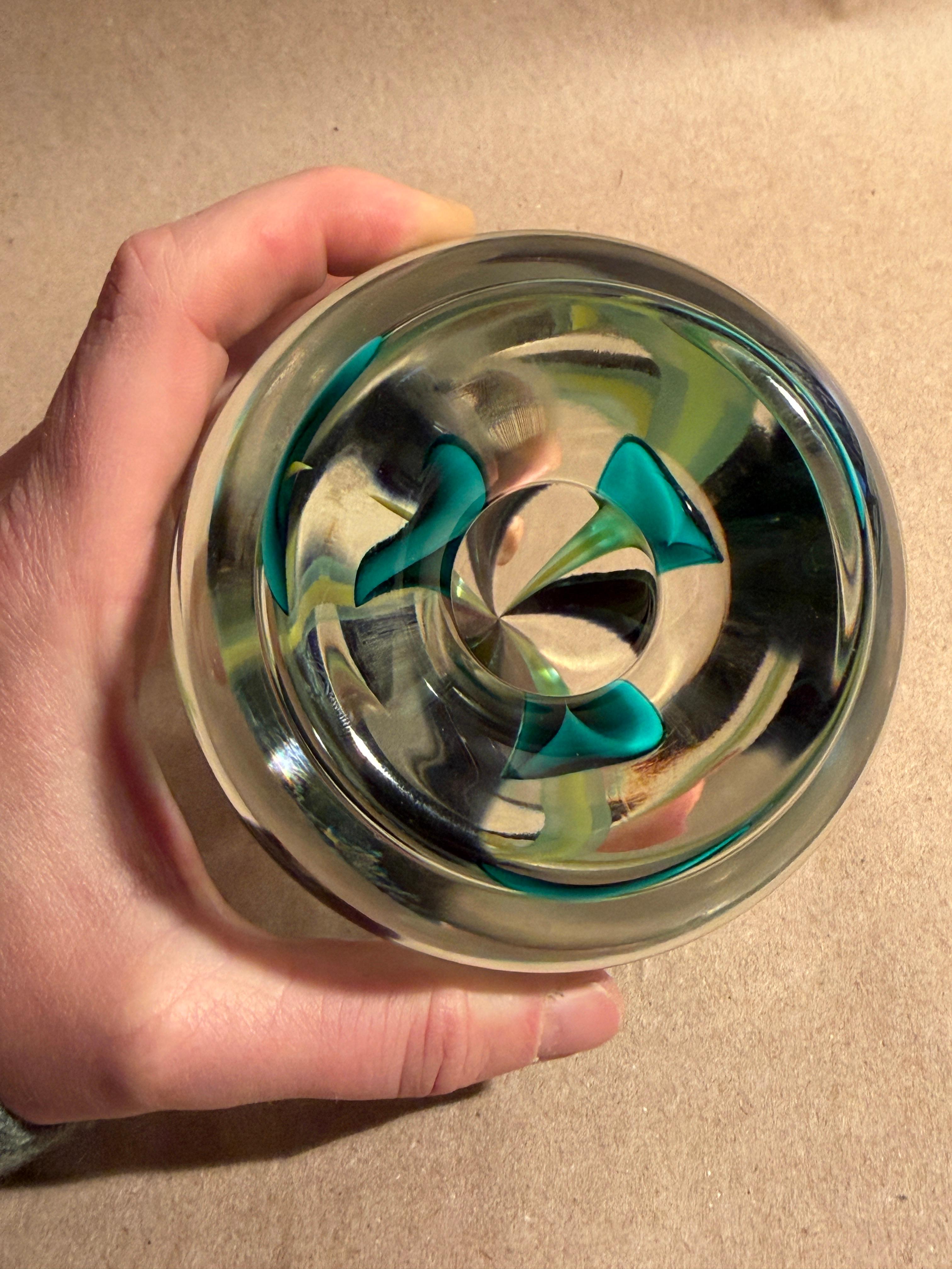 Scott Bayless für Lotton Art Glass Calas Lilly Kunstglas Briefbeschwerer Vase im Zustand „Hervorragend“ im Angebot in Farmingdale, NJ