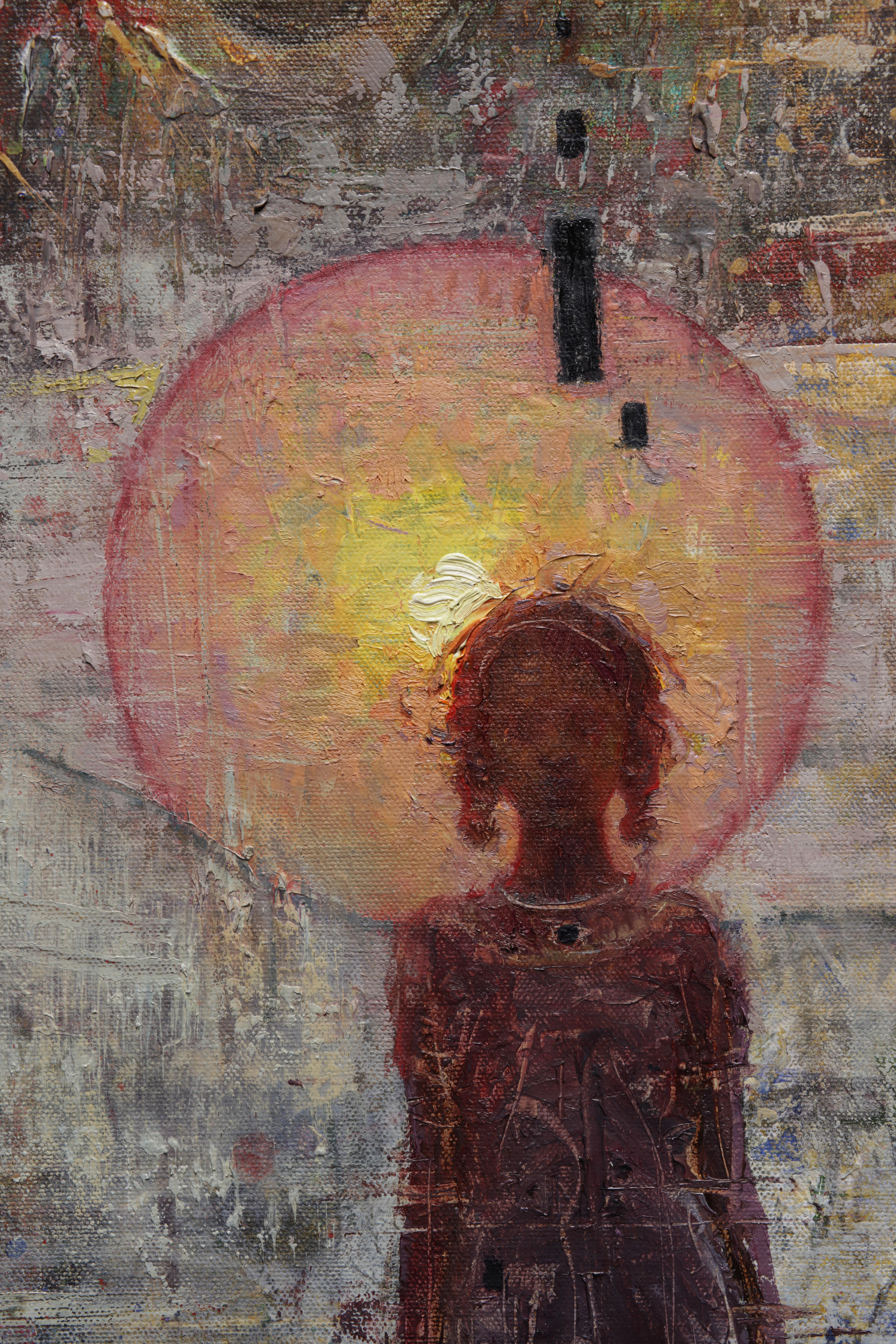 « A Friend from Nowhere » (2024) de Scott Burdick, peinture à l'huile originale 2