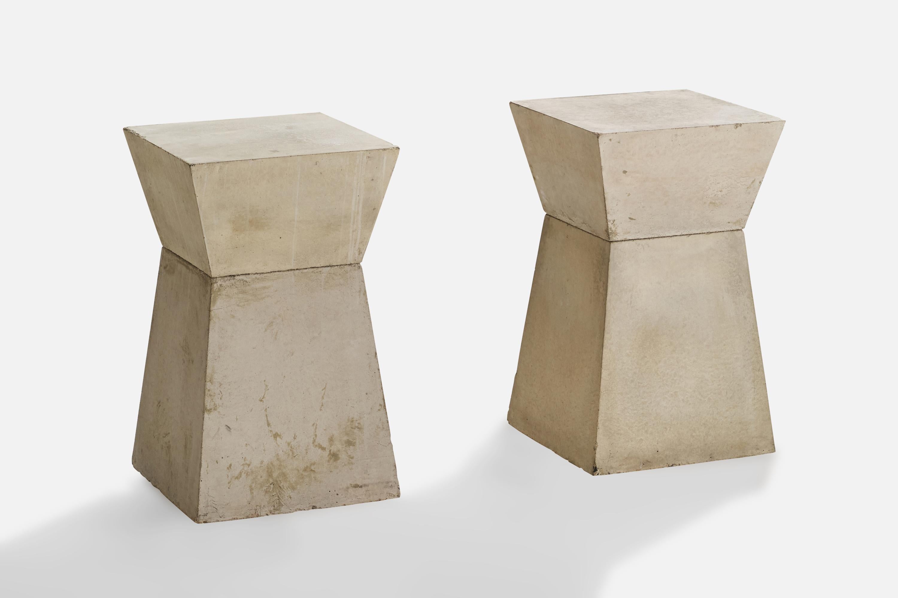 Scott Burton, Beistelltische, Gussbetonguss, USA, 1981 (Minimalistisch) im Angebot