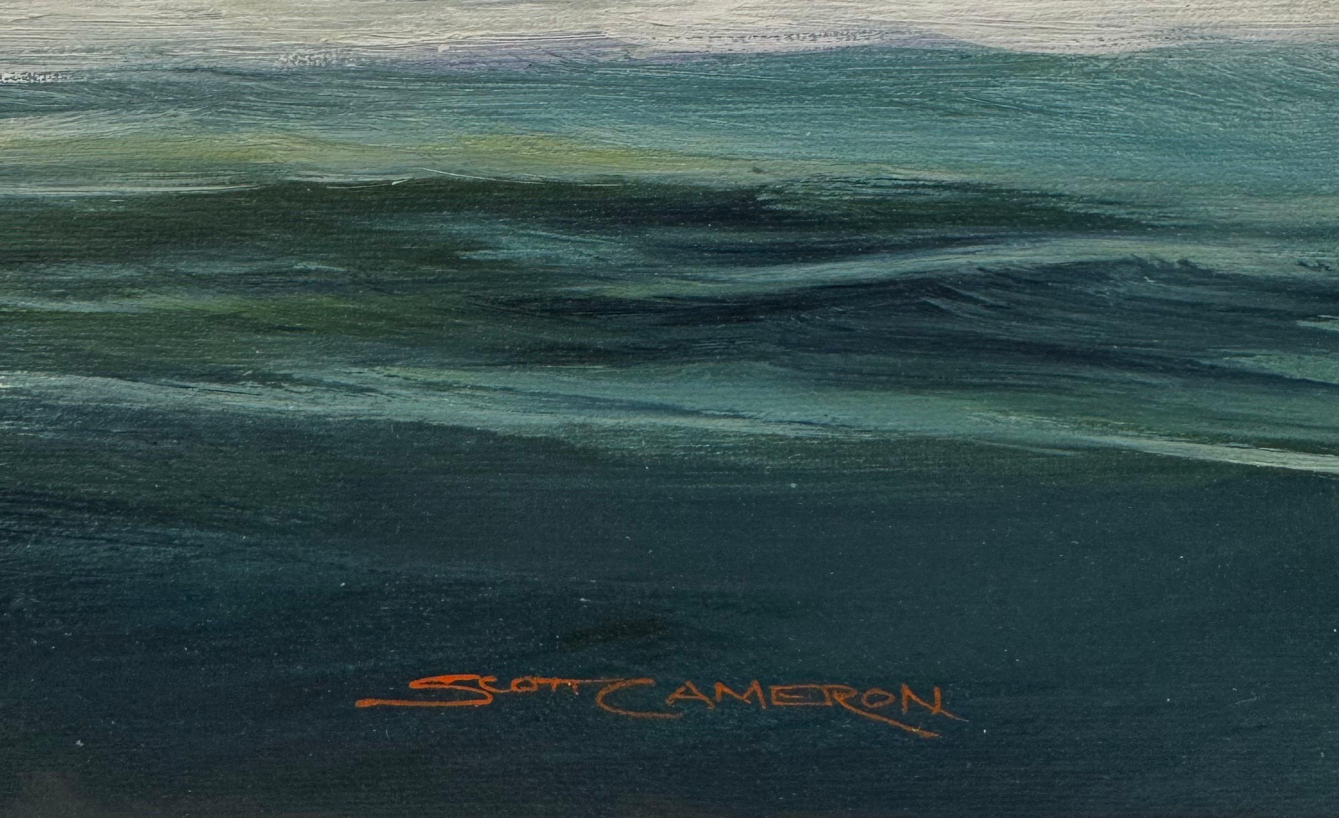 A wonderful realistic portrait of the Penobscot, a mid-19th century coastal sidewheel steamer, rendered in Cameron’s hallmark marine portrait style - technically meticulous, historically informed, and visually serene. Executed with crisp linework