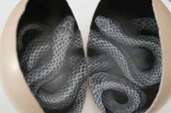 Sans titre (Noir avec serpent blanc)