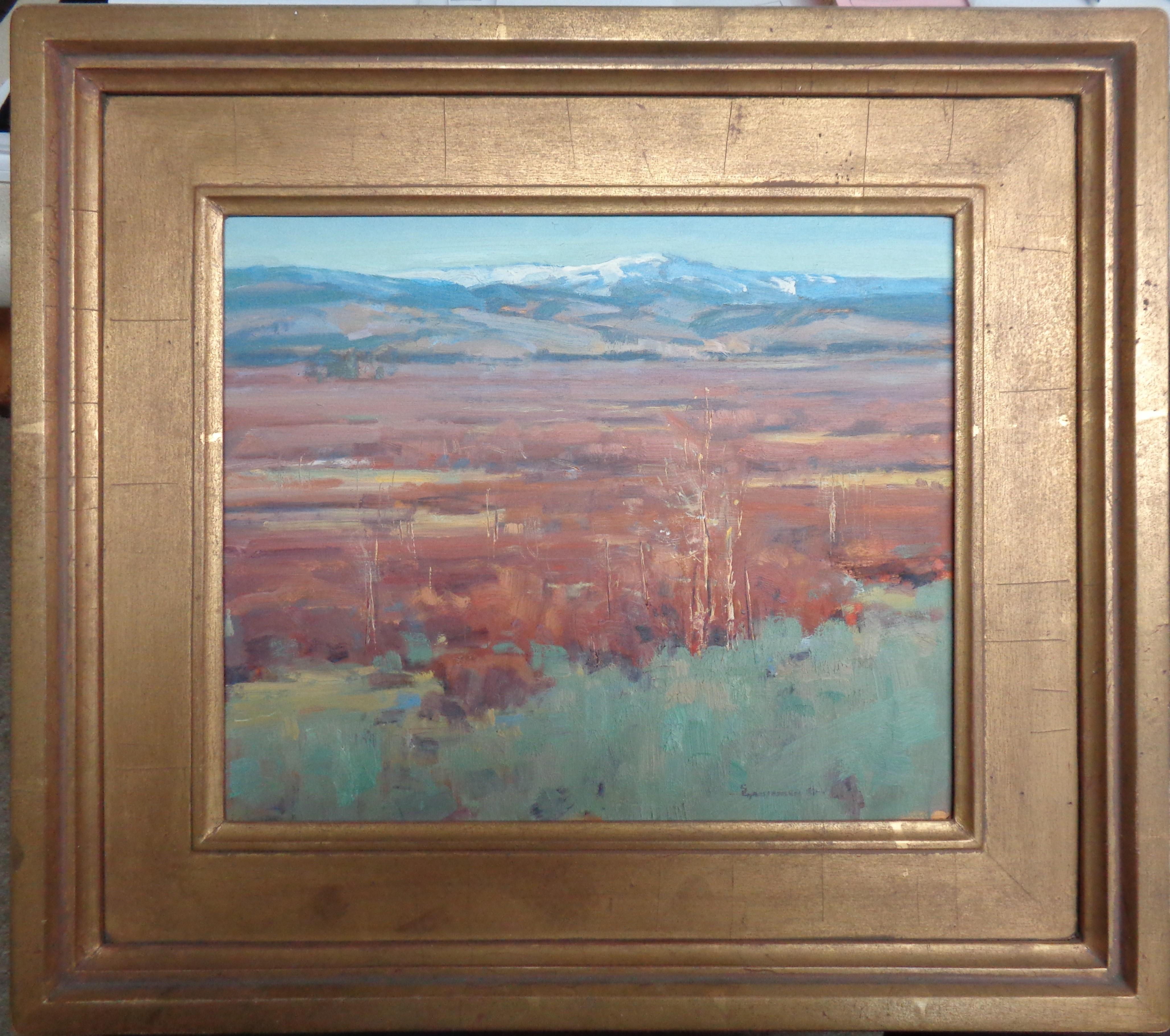 Scott Christensen  Landscape Painting -  Wyoming Landscape Oil Painting by Scott L Christensen