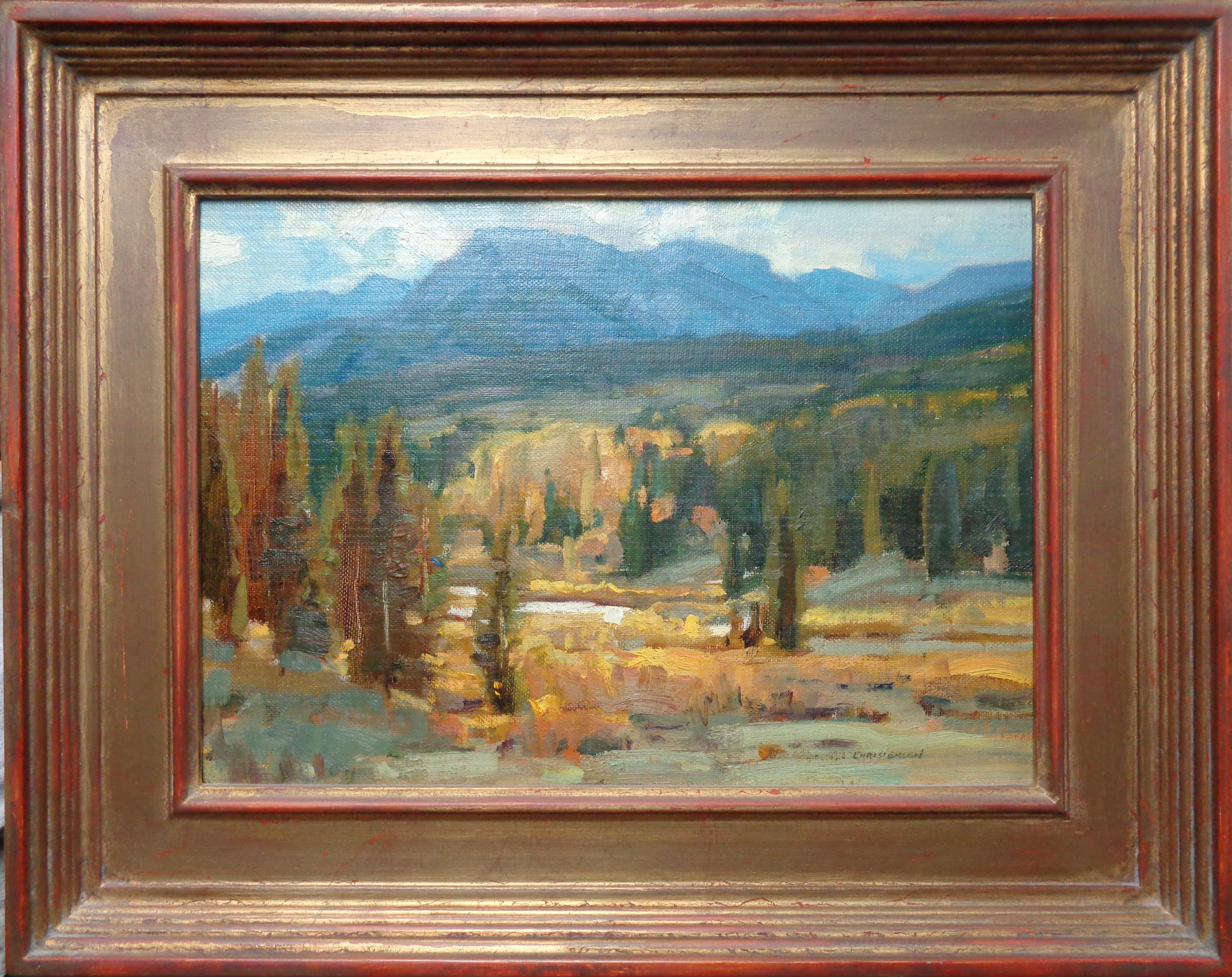 Scott Christensen  Landscape Painting -  Wyoming Landscape Oil Painting by Scott L Christensen Hoback Country Fall