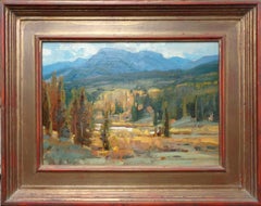 Antique  Wyoming Landscape Oil Painting by Scott L Christensen Hoback Country Fall