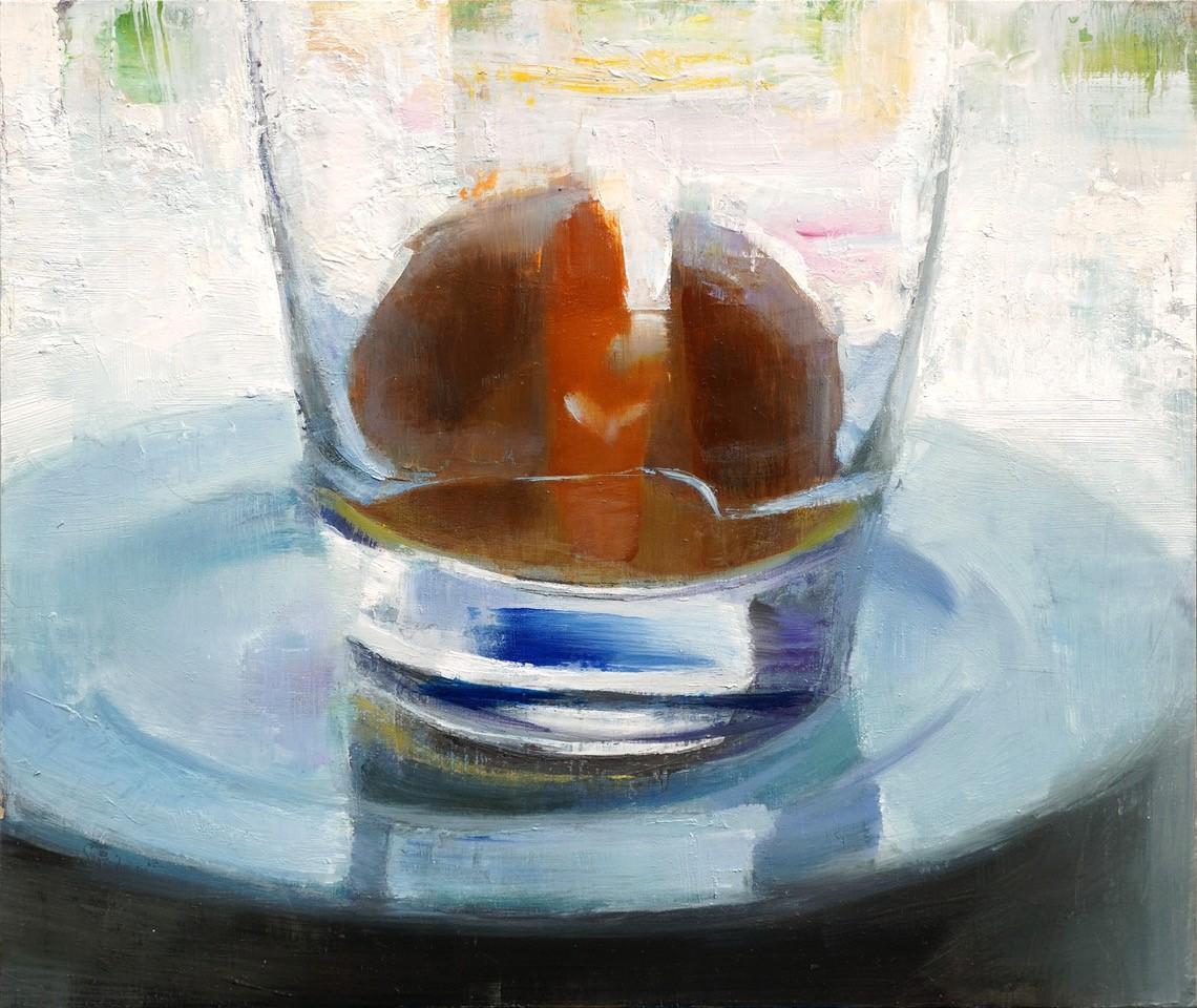 Scott Conary Still-Life Painting - "Plate Glass Egg" Oil Painting