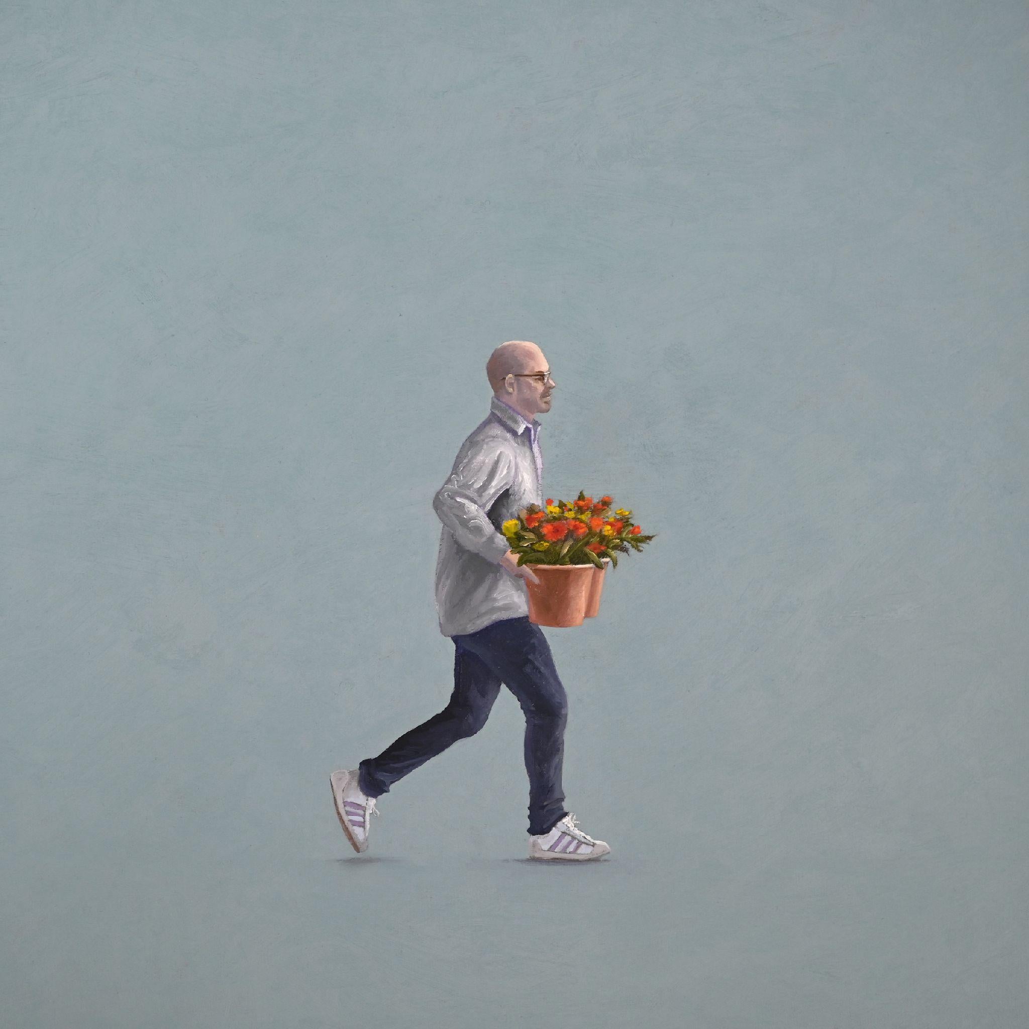 Figurative Painting di Scott Duce - Consegna fiori .305