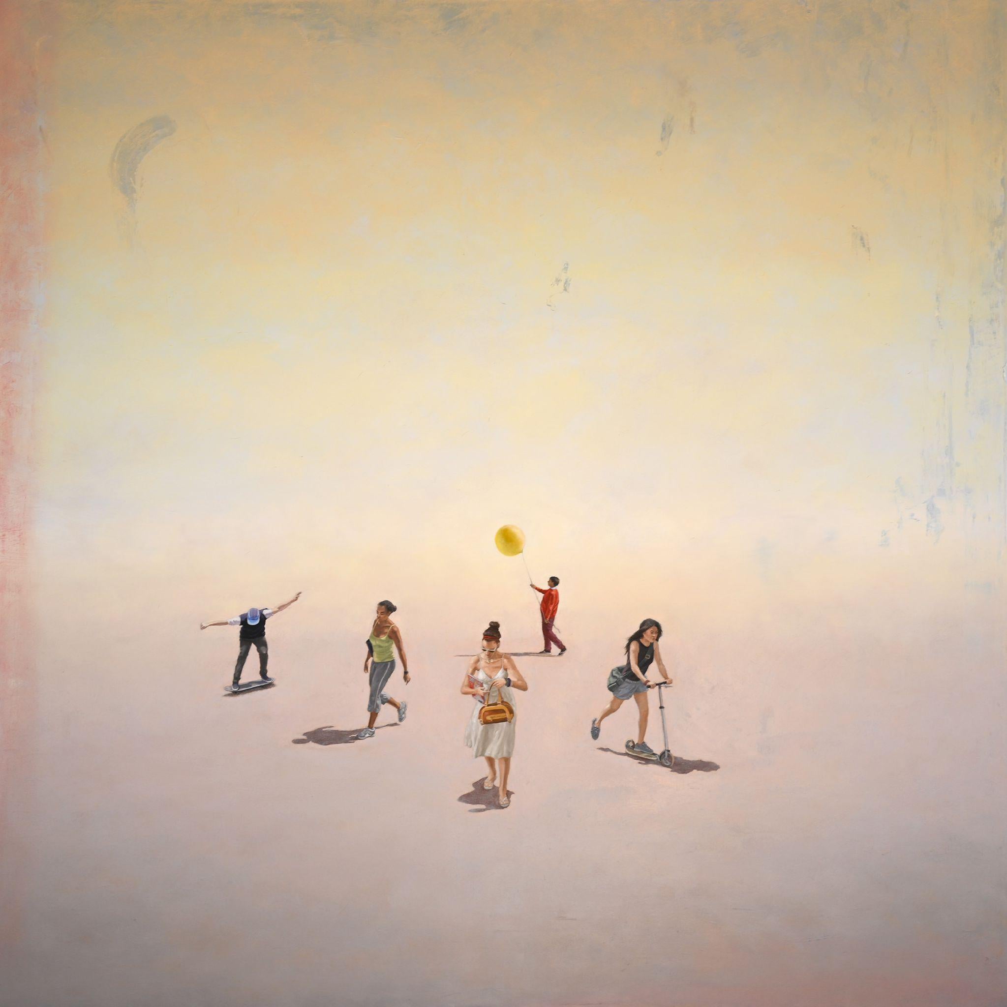 Scott Duce Figurative Painting – InPublic Multiples: Sospeso