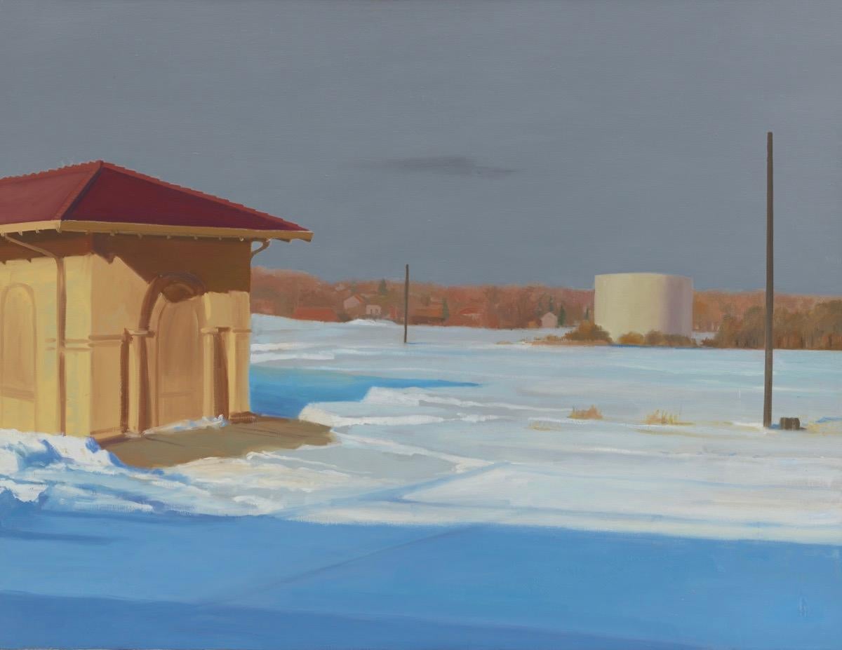 Scott Duce Landscape Painting – NEW HAVEN STATION