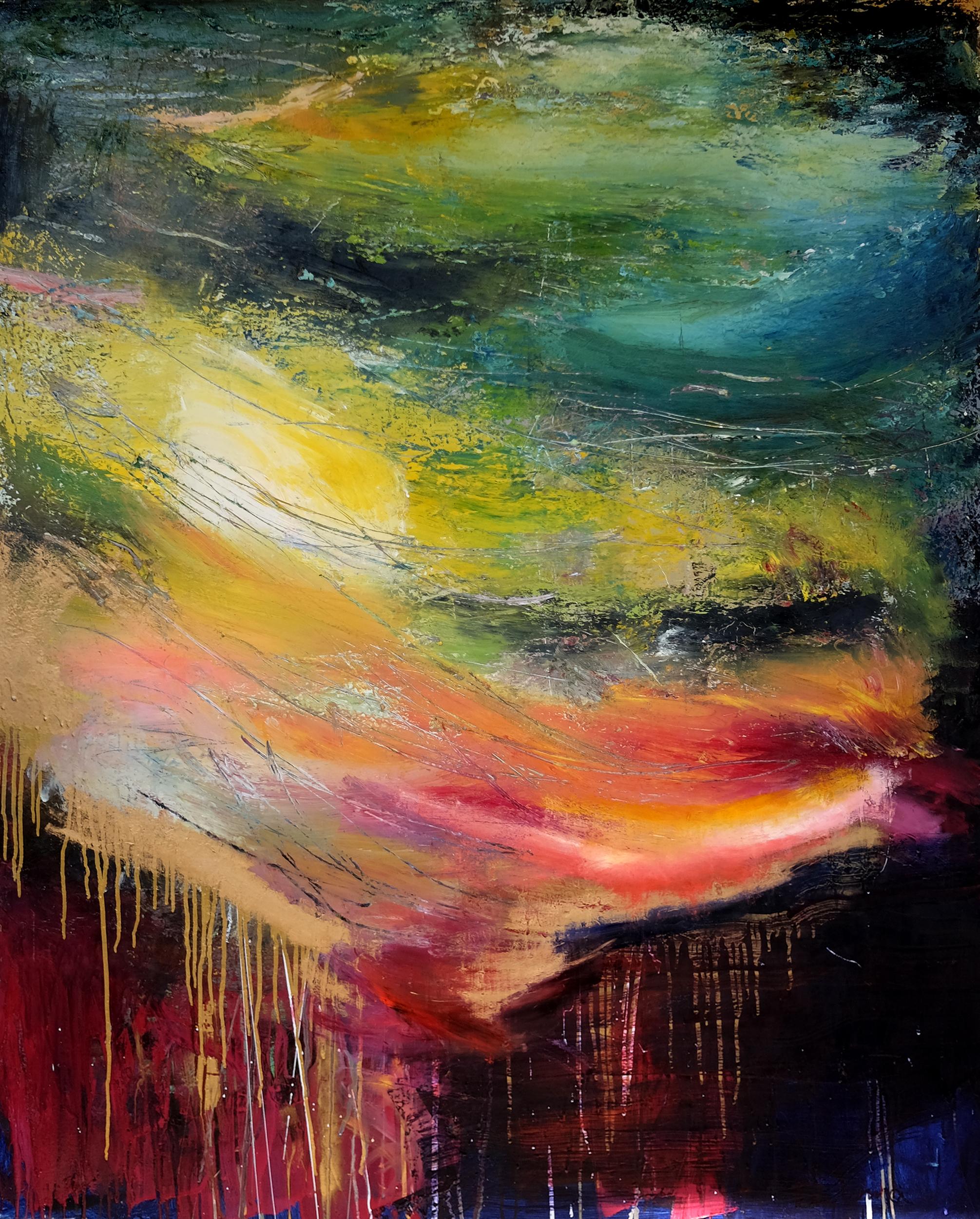 Ascending, Abstract Painting - Mixed Media Art by Scott Dykema