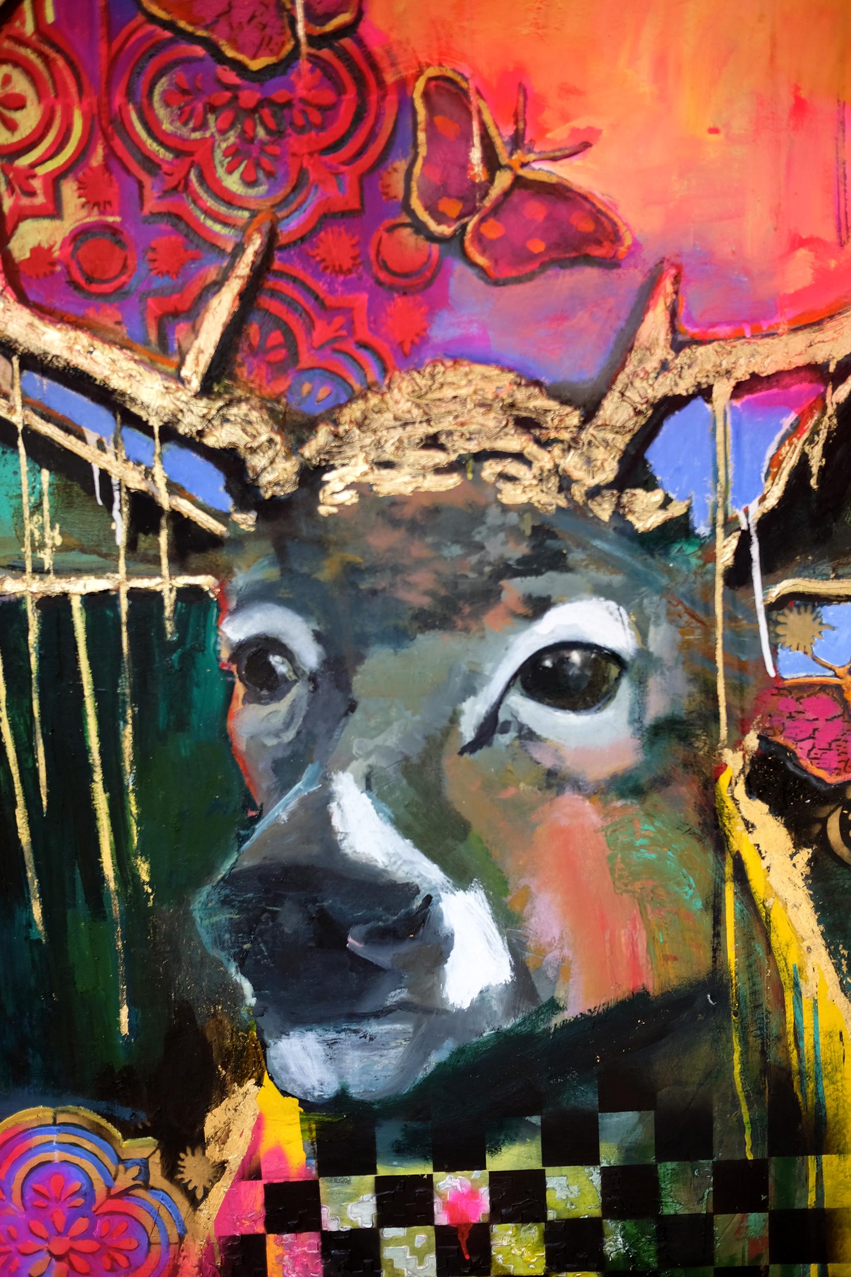 Wunderschön lebendiges Originalgemälde (Zeitgenössisch), Mixed Media Art, von Scott Dykema