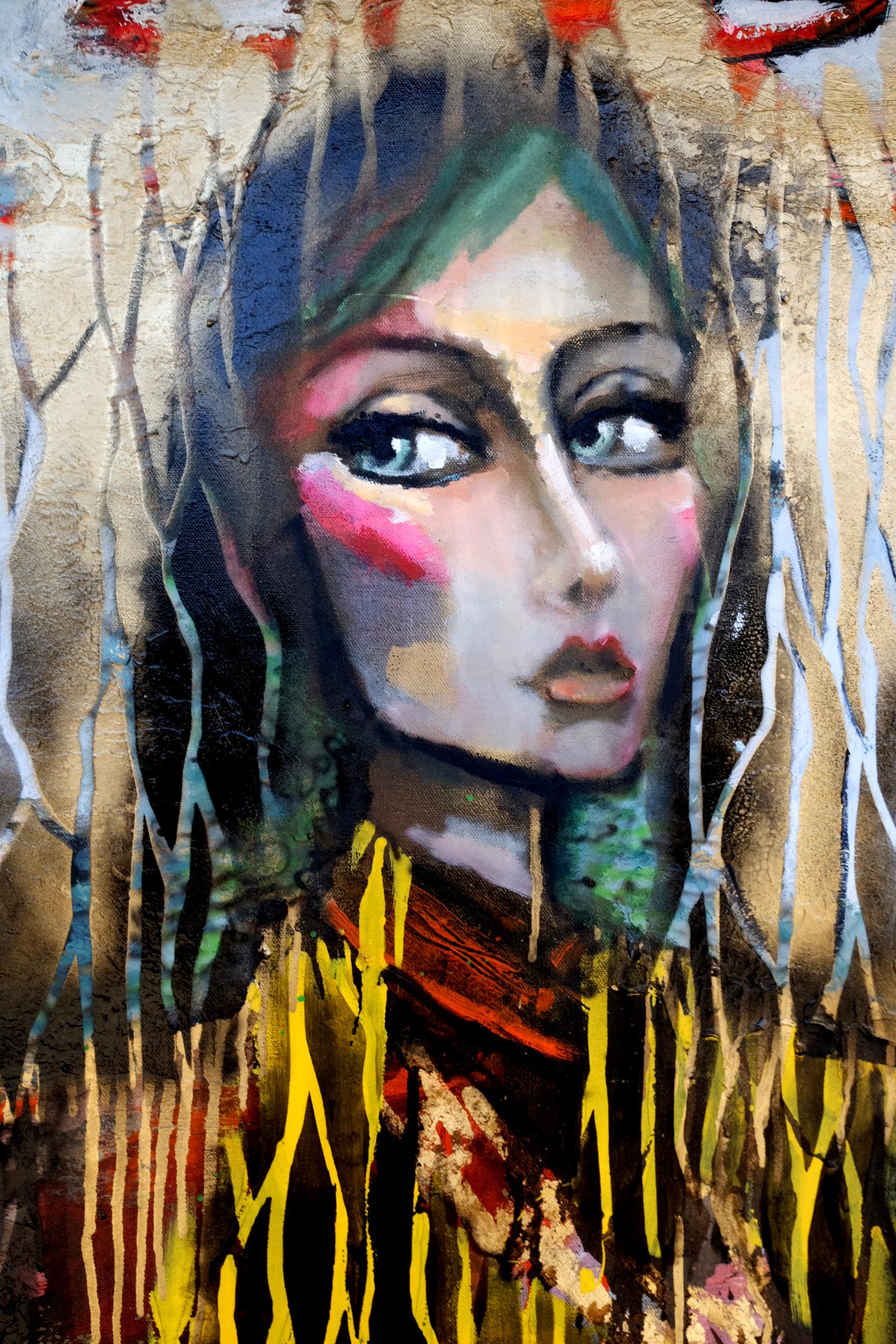 Crystal Clear, peinture originale - Contemporain Mixed Media Art par Scott Dykema