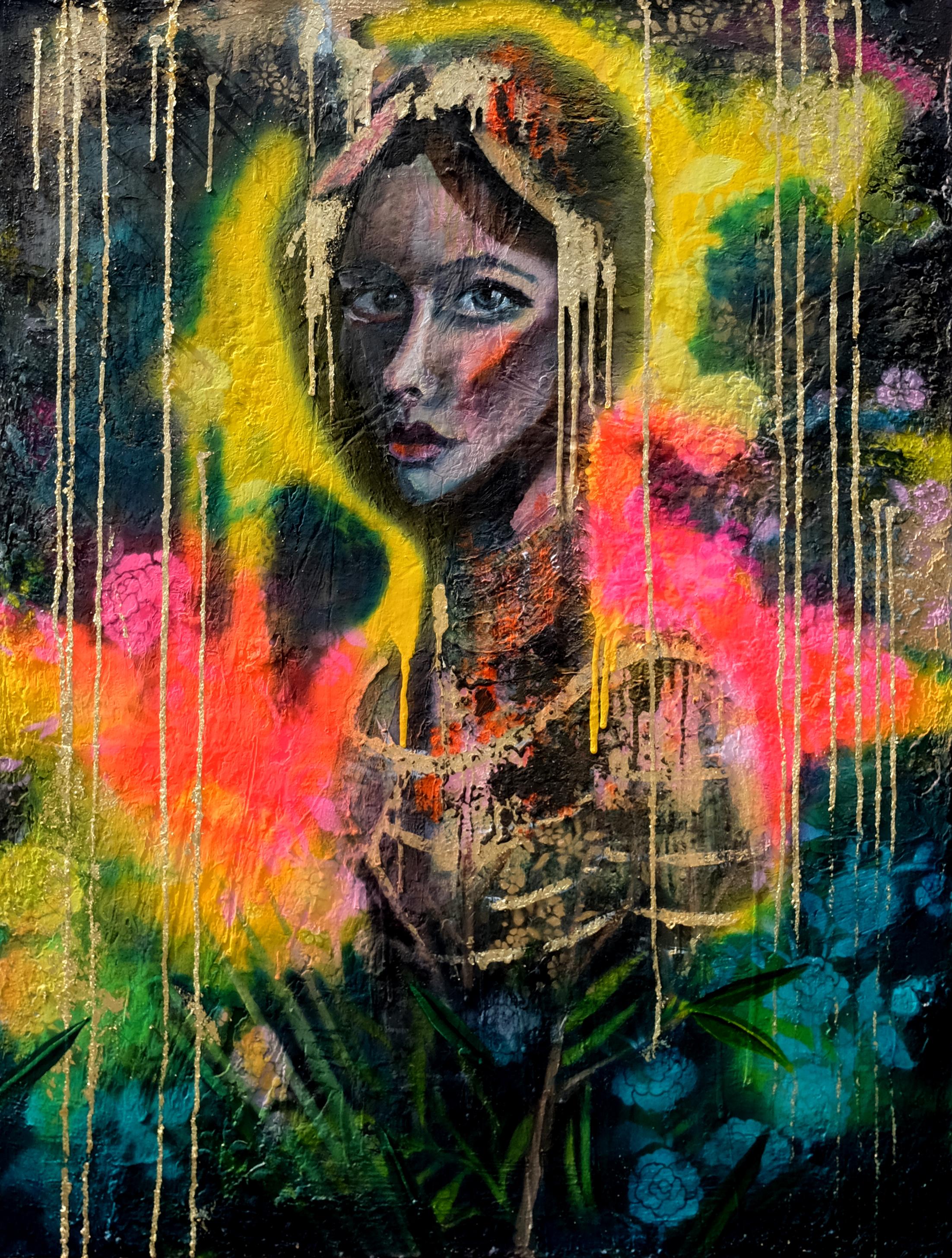 Original-Gemälde "An Grace" – Mixed Media Art von Scott Dykema
