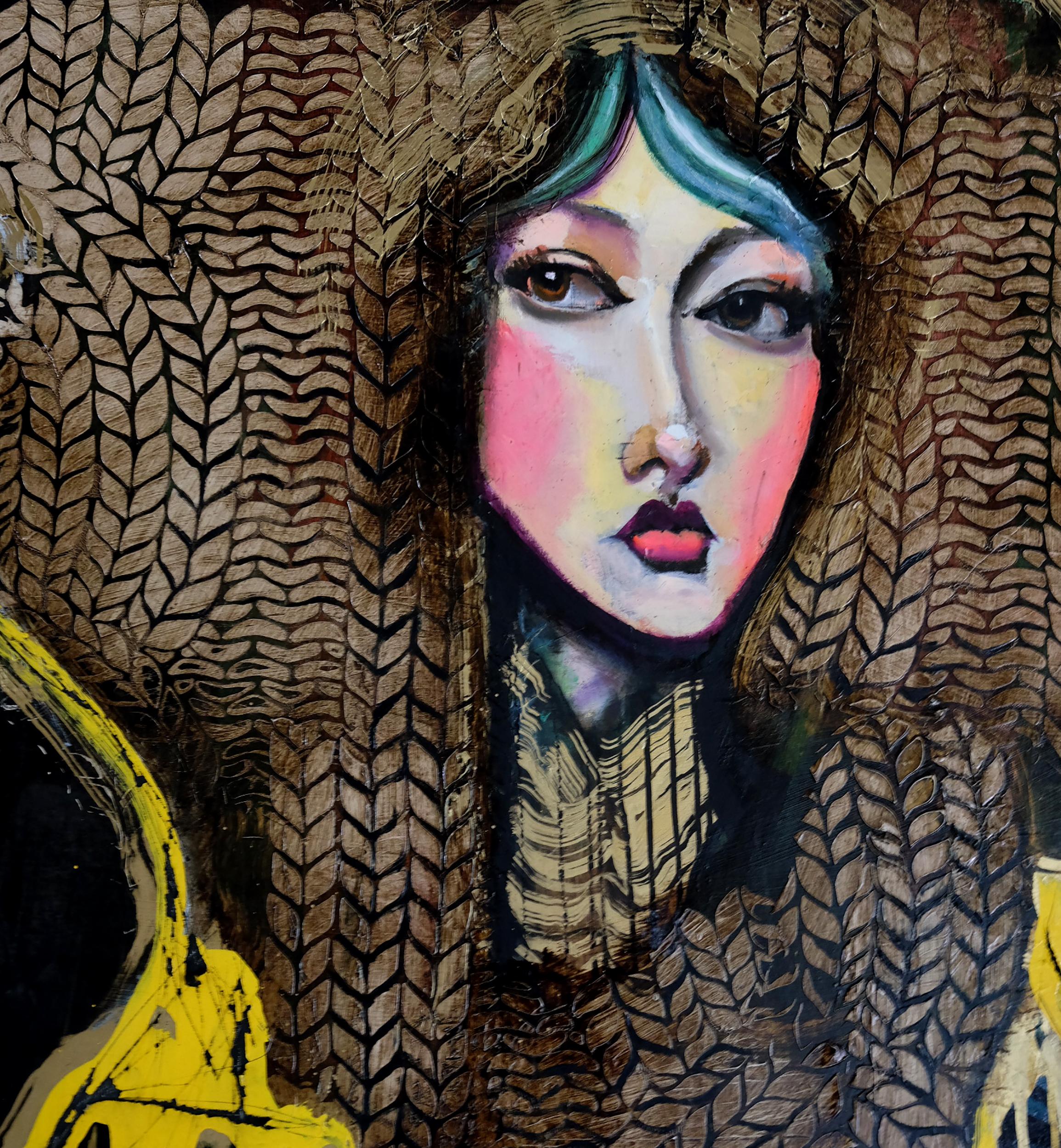 Her Majesty, Original Painting - Contemporary Mixed Media Art by Scott Dykema