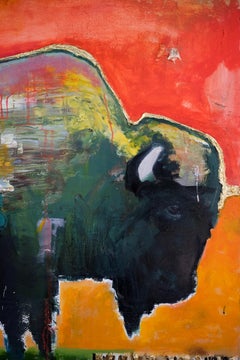 Vibrant Sky Bison:: peinture originale