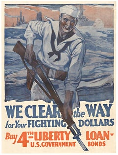 We Clear the Way for Your Fighting Dollars original vintage poster  World War 1