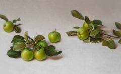 Peinture à l'huile - Pommes vertes
