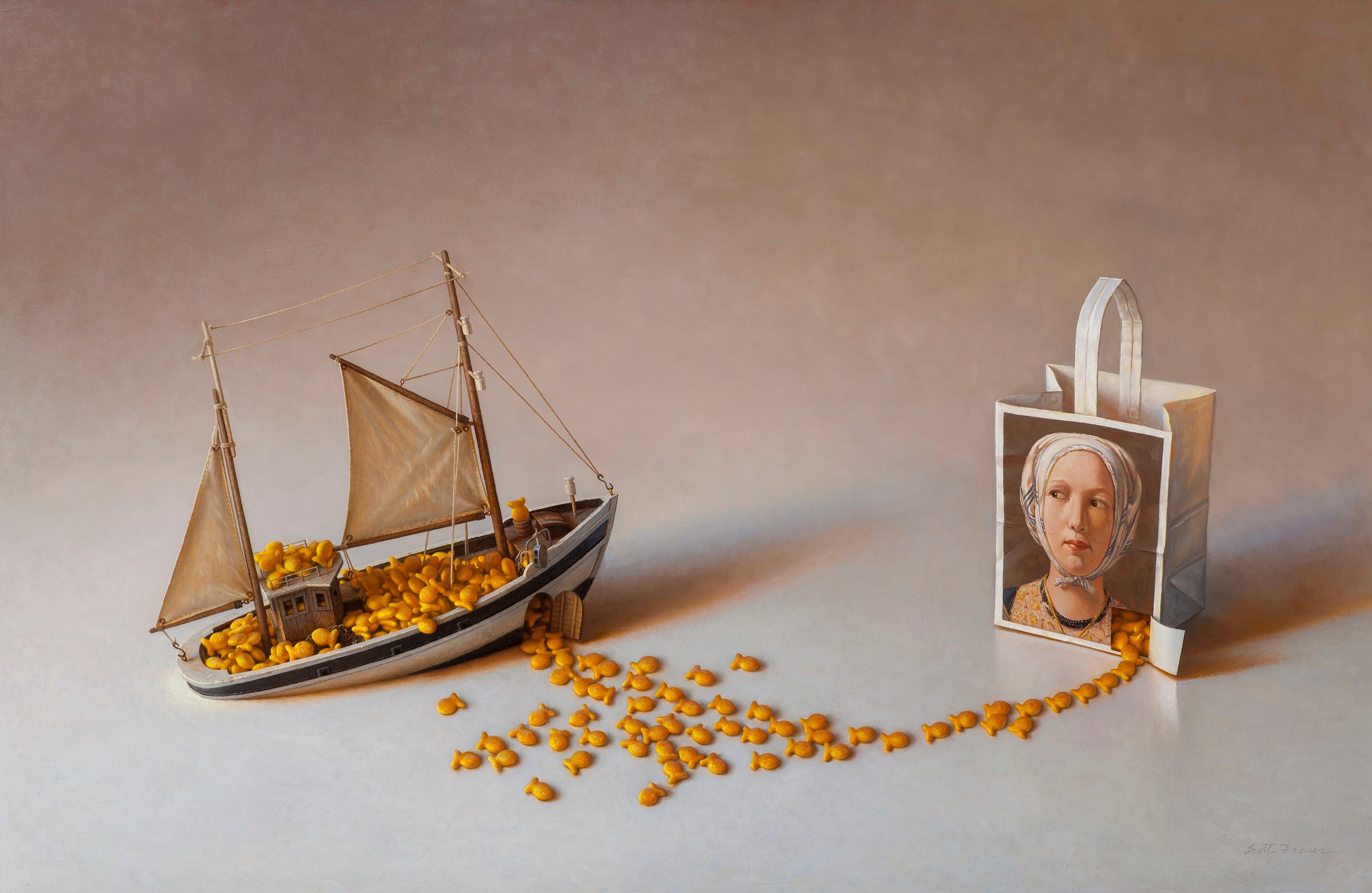 "Sinking Ship", Oil Painting