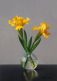 Yellow Iris, Oil Painting