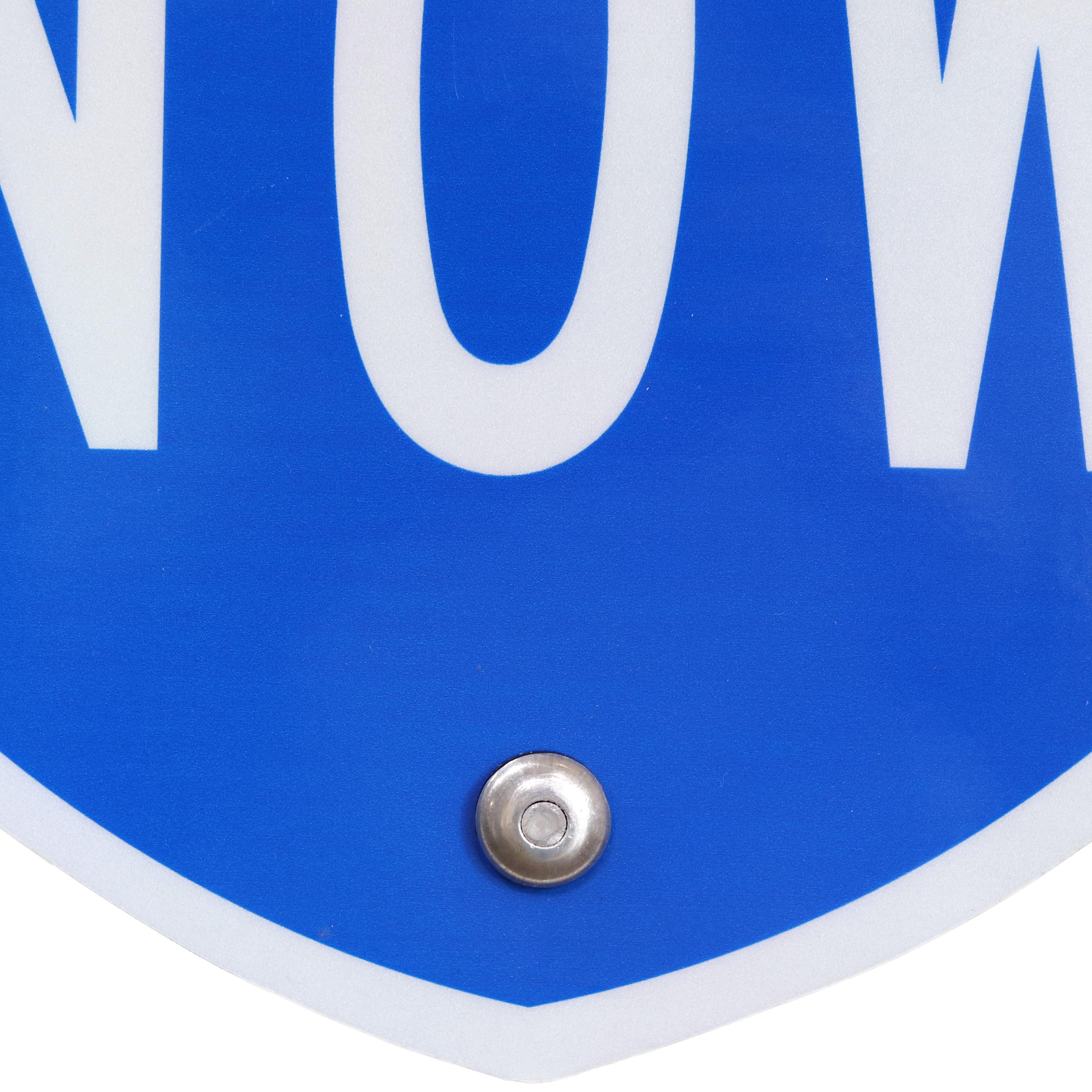 Floating Innerstate Now VII - Sculpture originale inspirée des panneaux de signalisation en acier en vente 5