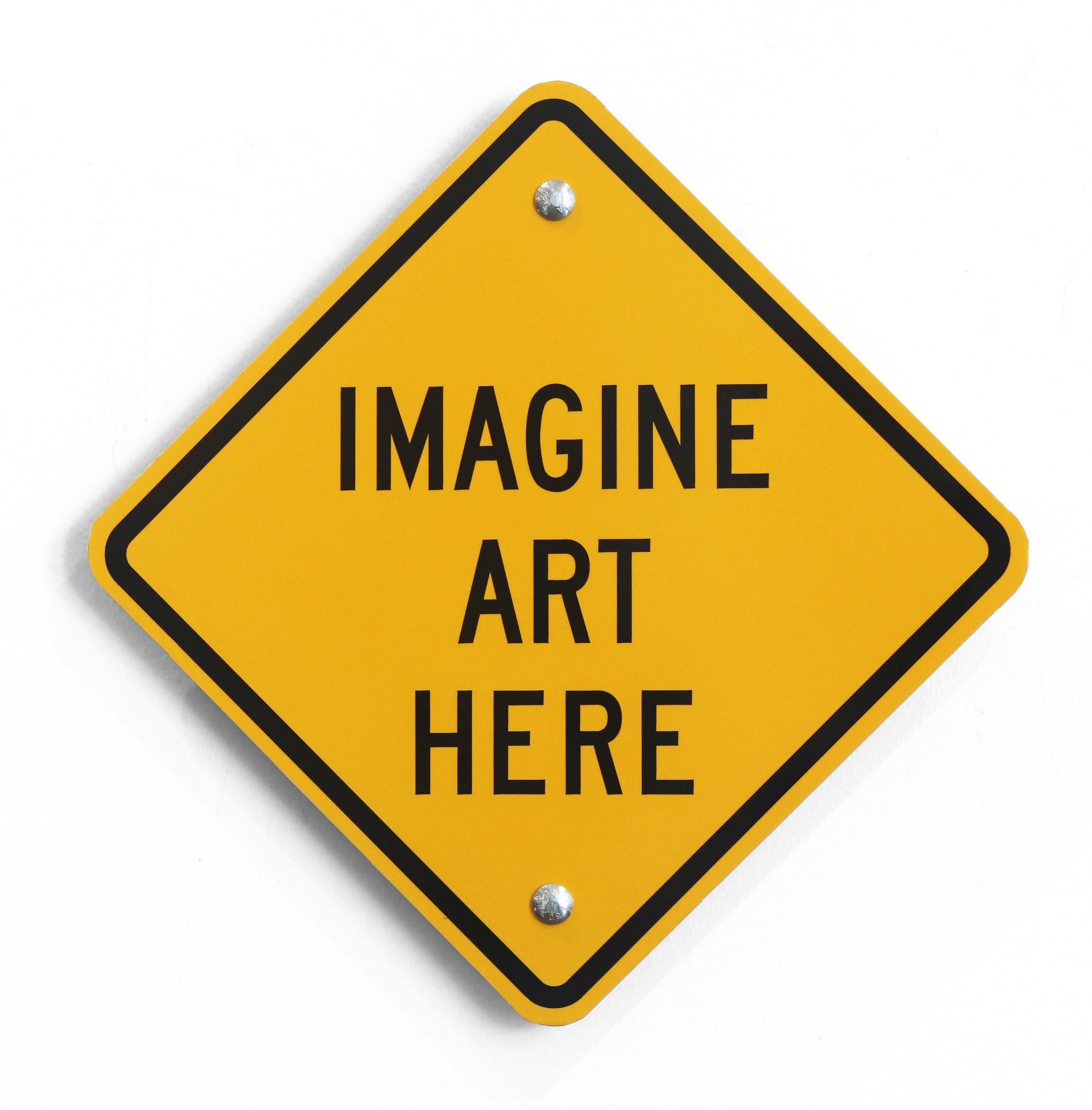 Scott Froschauer Figurative Print - Imagine Art Here VII -  Steel Sculpture
