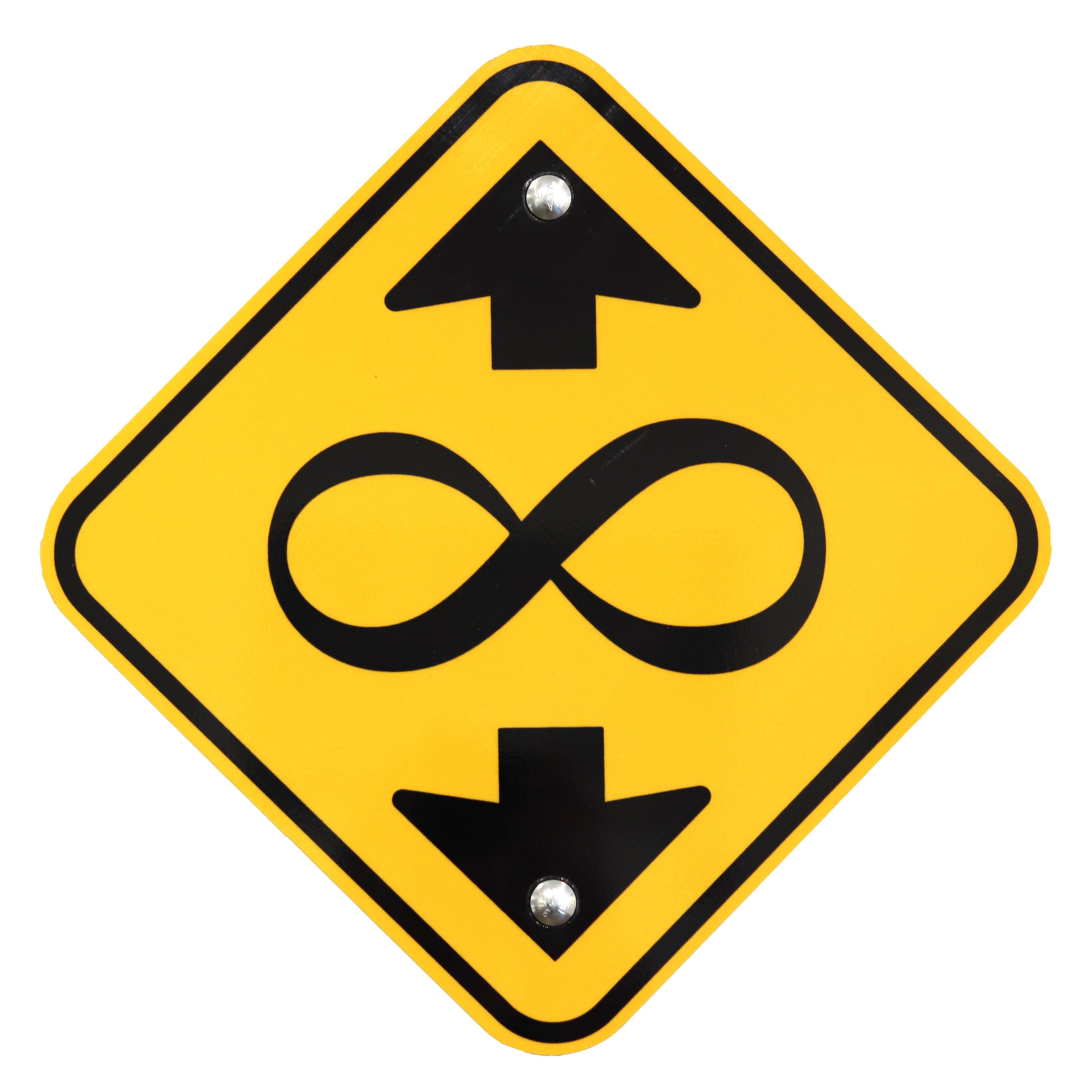 Infinite Clearance II - Original Steel Diamond Shaped Street Sign Inspired Art - Mixed Media Art by Scott Froschauer