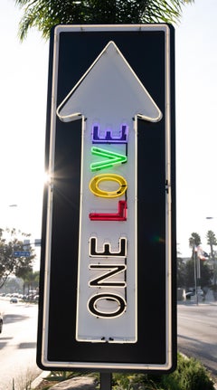 "One Love Pulsating" - Neon Small -Contemporary Street Sign Sculpture