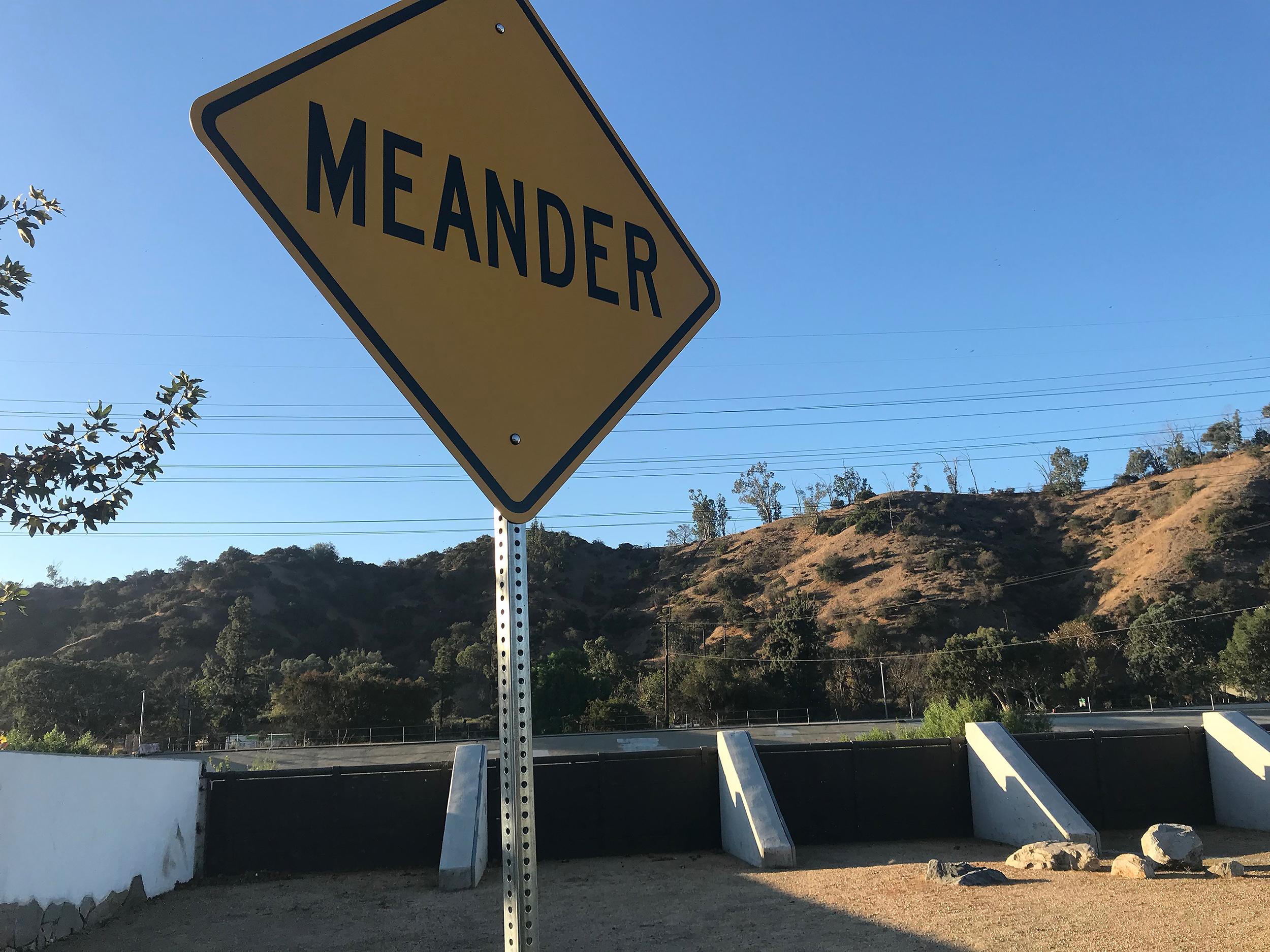 "Meander" -  Contemporary Street Sign Sculpture