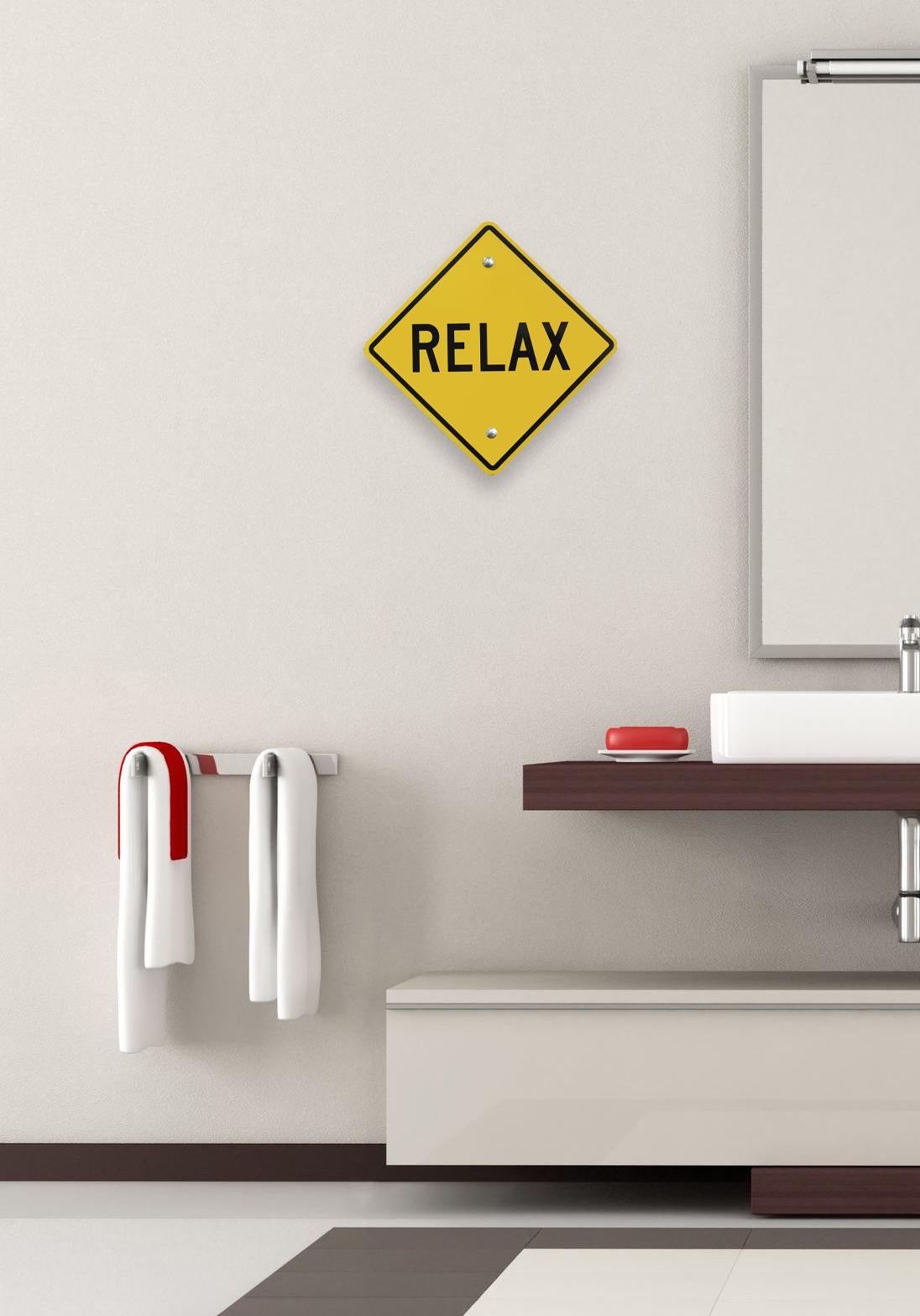 Relax Diamond III -  Street Signatur inspirierte Stahl-Skulptur (Pop-Art), Mixed Media Art, von Scott Froschauer