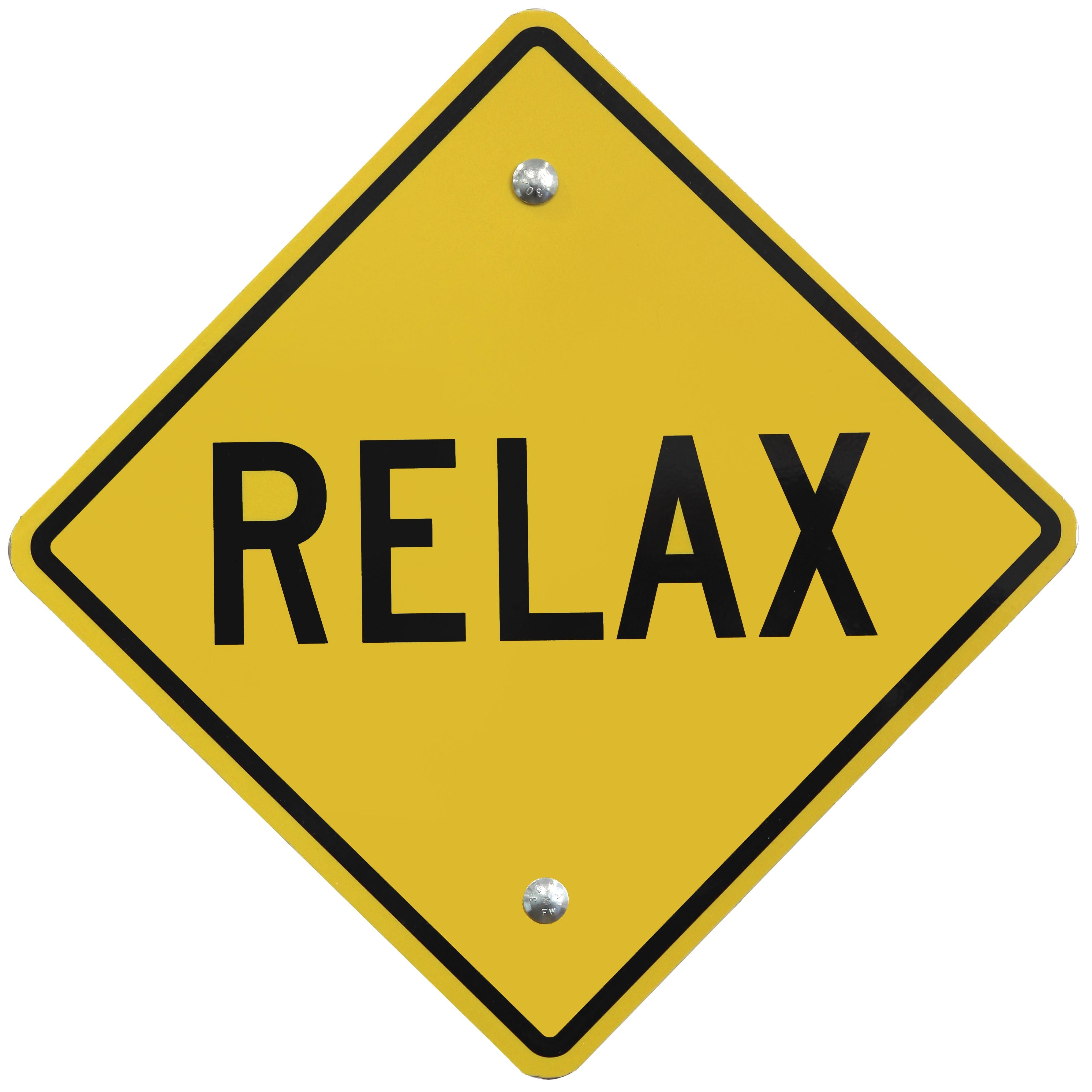 Relax Diamante III -  Escultura de acero inspirada en una señal de tráfico