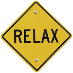 Relax Diamond III -  Steel Street Sign Inspired Sculpture
